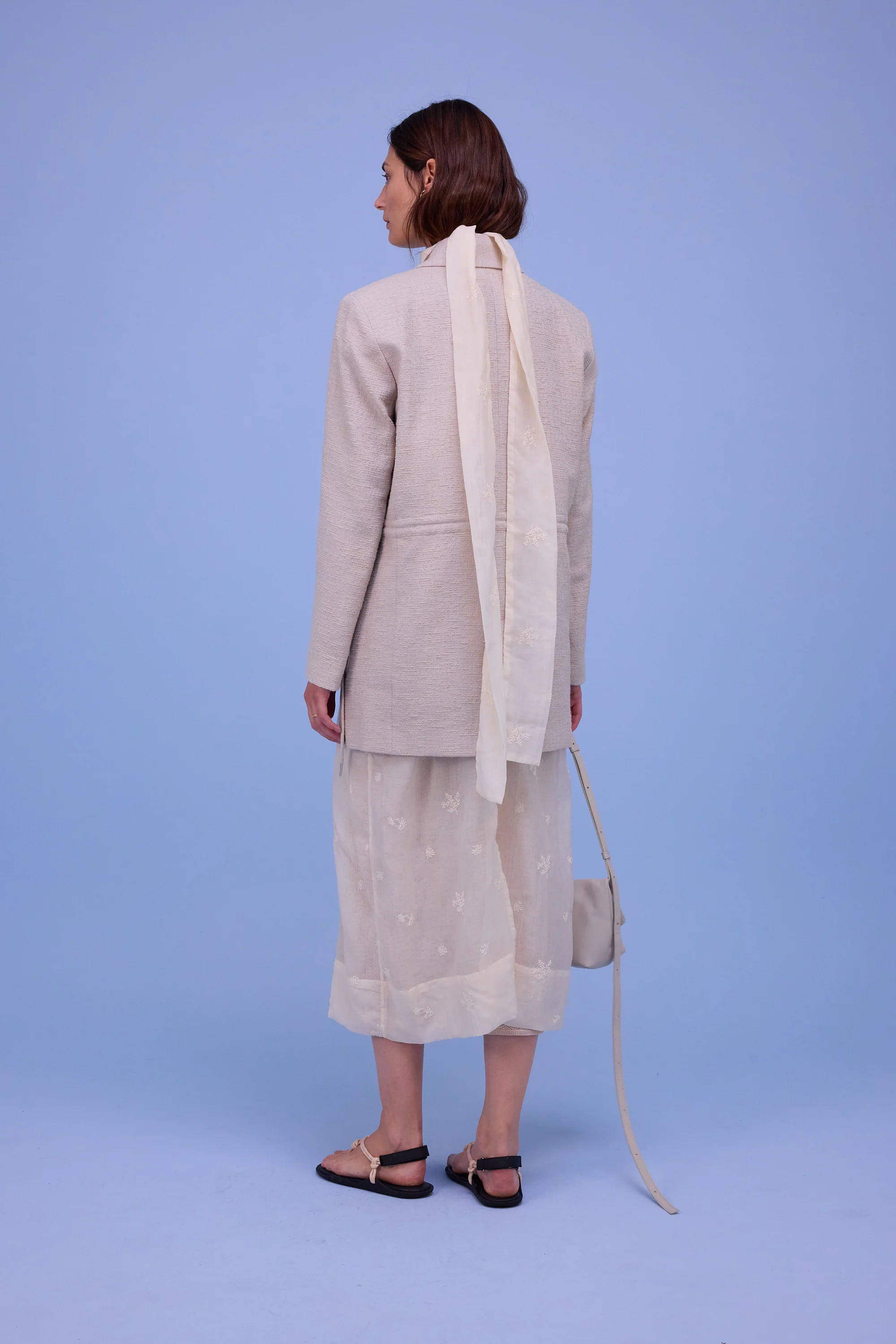 Hazel jurk in ecru verbena - Image 8