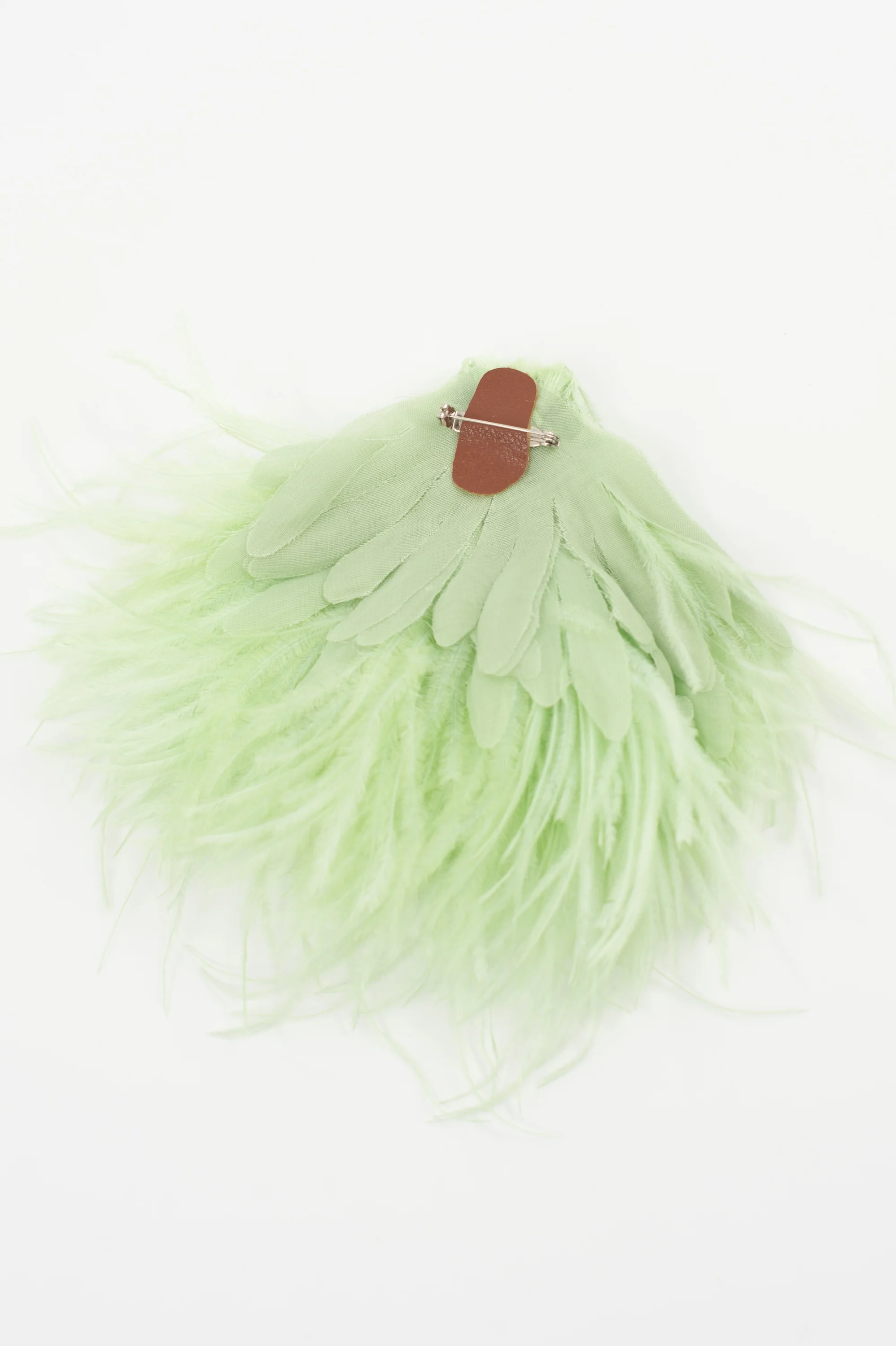 Zaza broche met veren in munt - Image 3