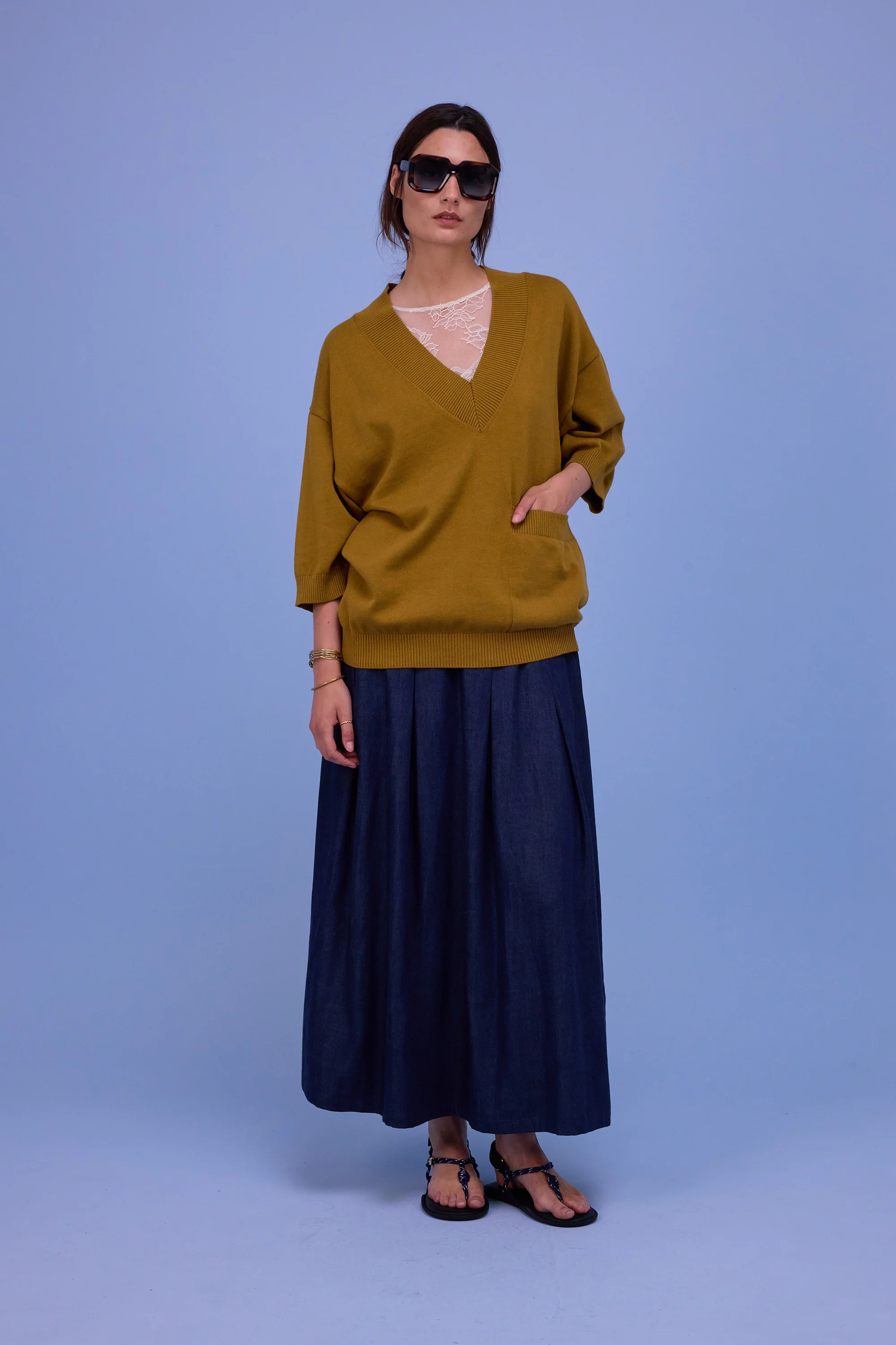 Horsens trui in mustard - Image 6