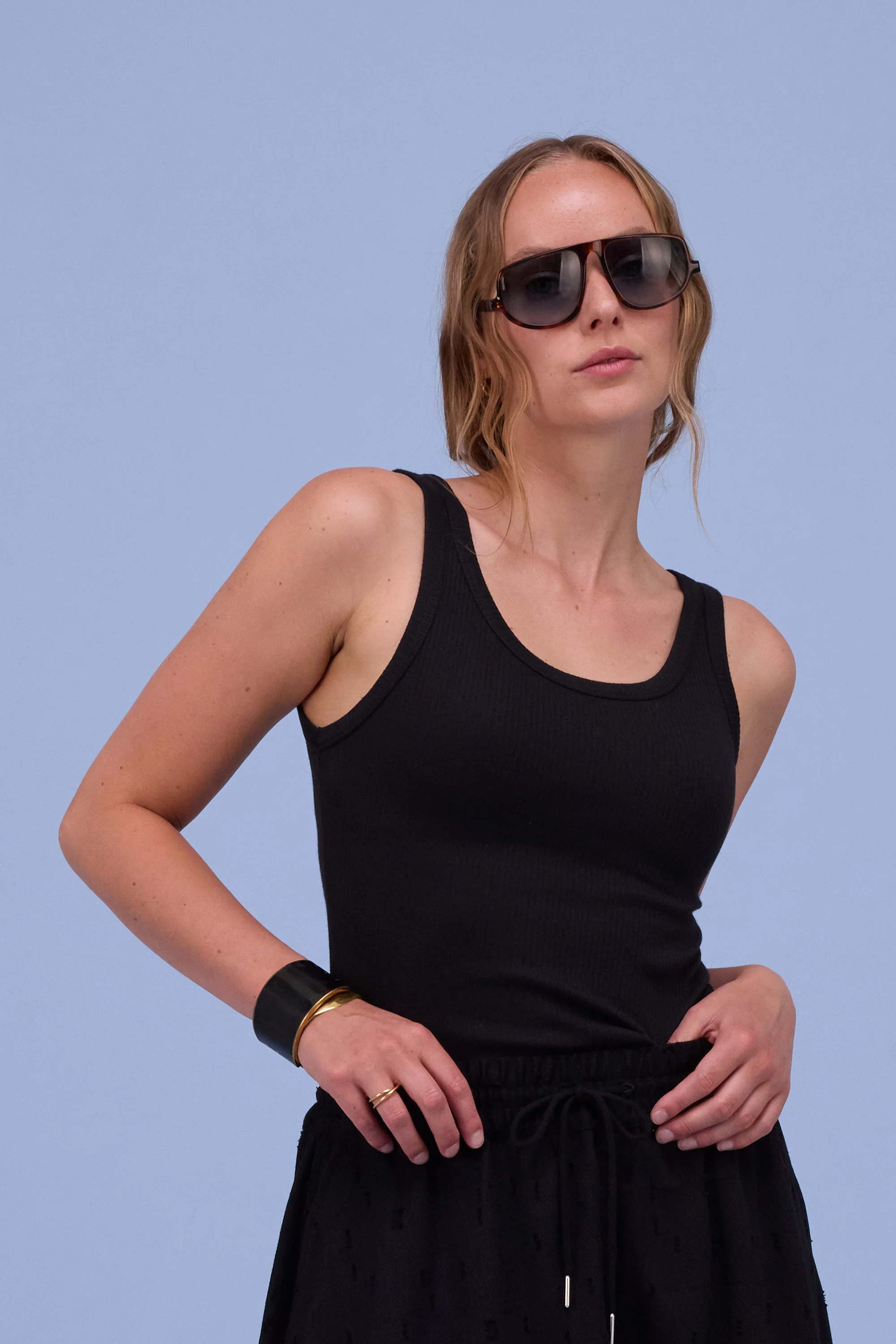 Huma zwarte tanktop