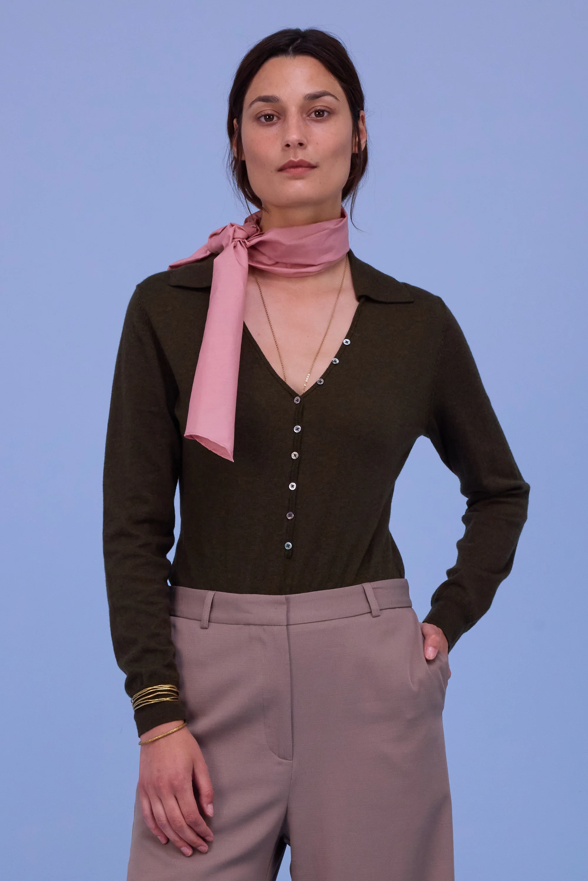 Hee sjaaltje in old rose - Image 4
