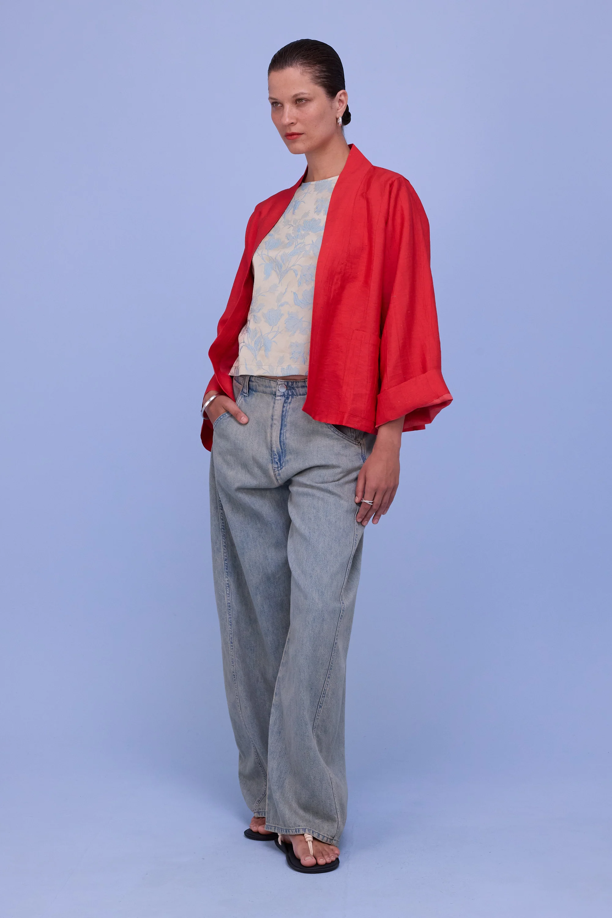 Flenn kimono in fiesta red santoso - Image 2
