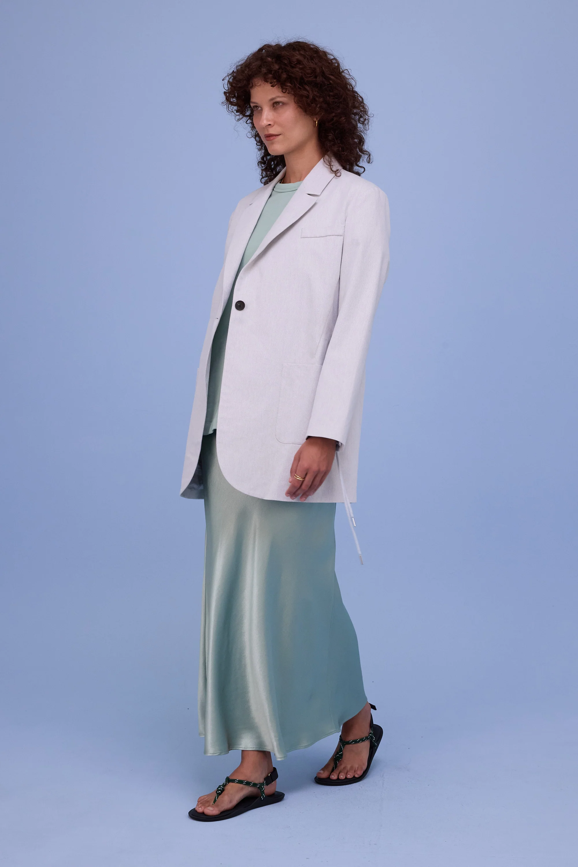 Harmon blazer in silver - Image 2