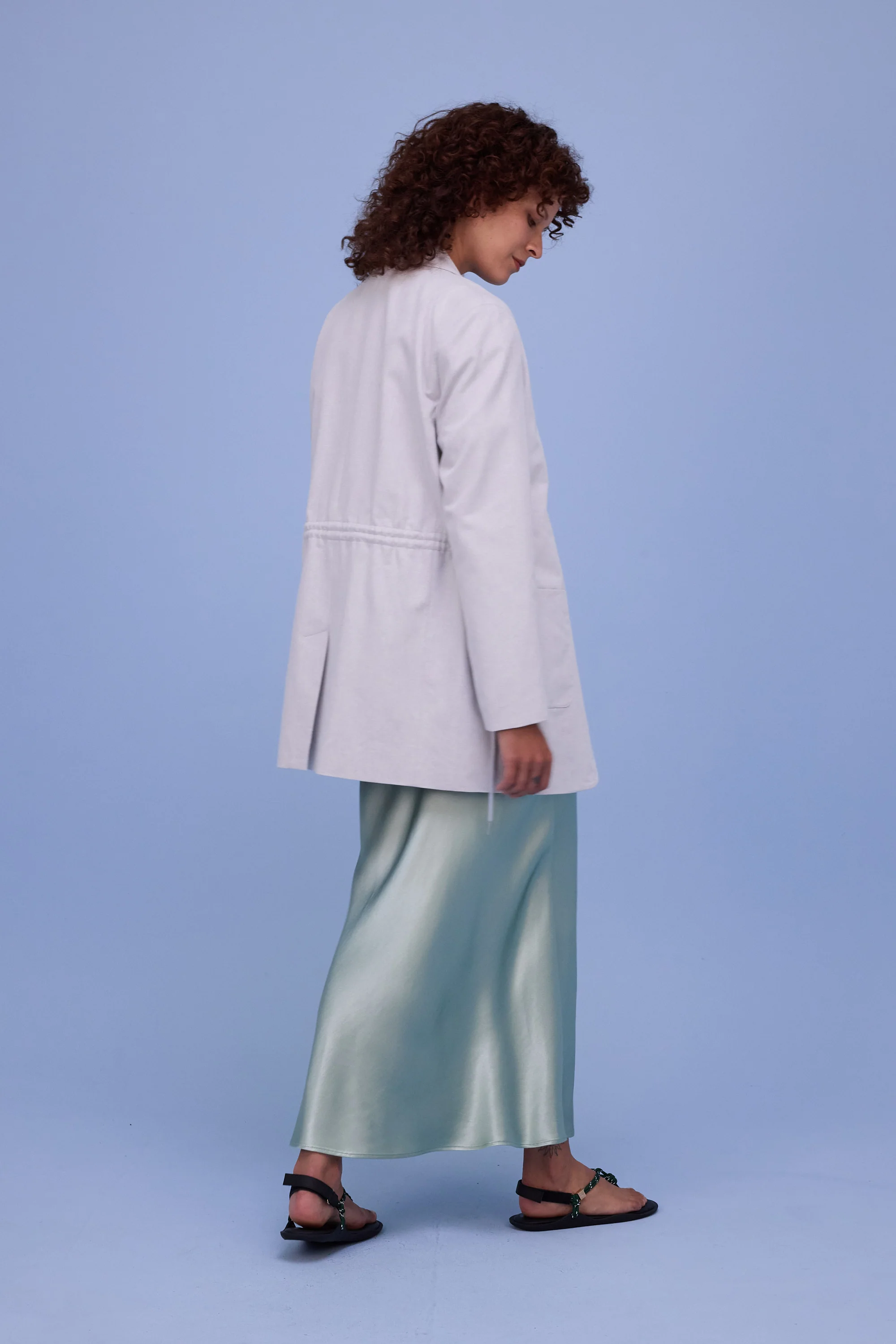 Harmon blazer in silver - Image 3