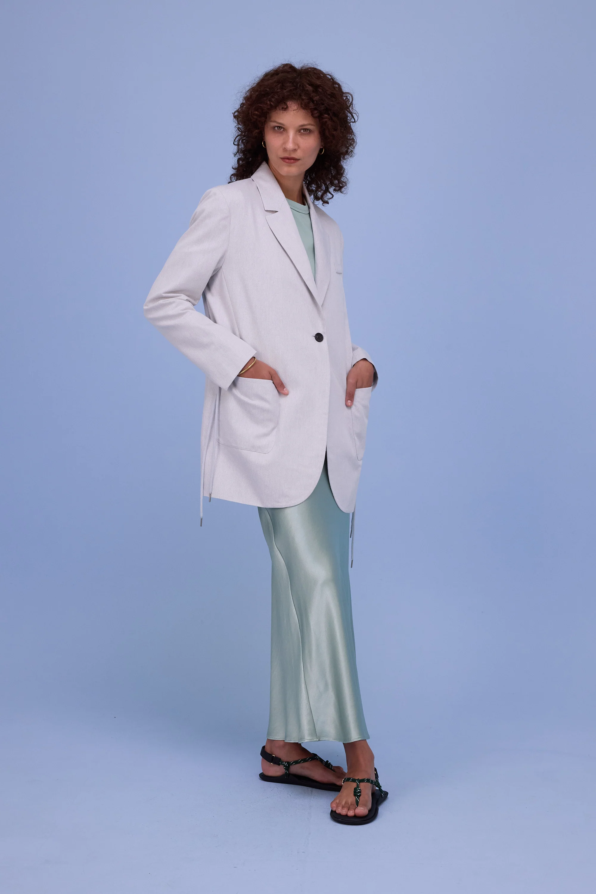 Harmon blazer in silver - Image 4