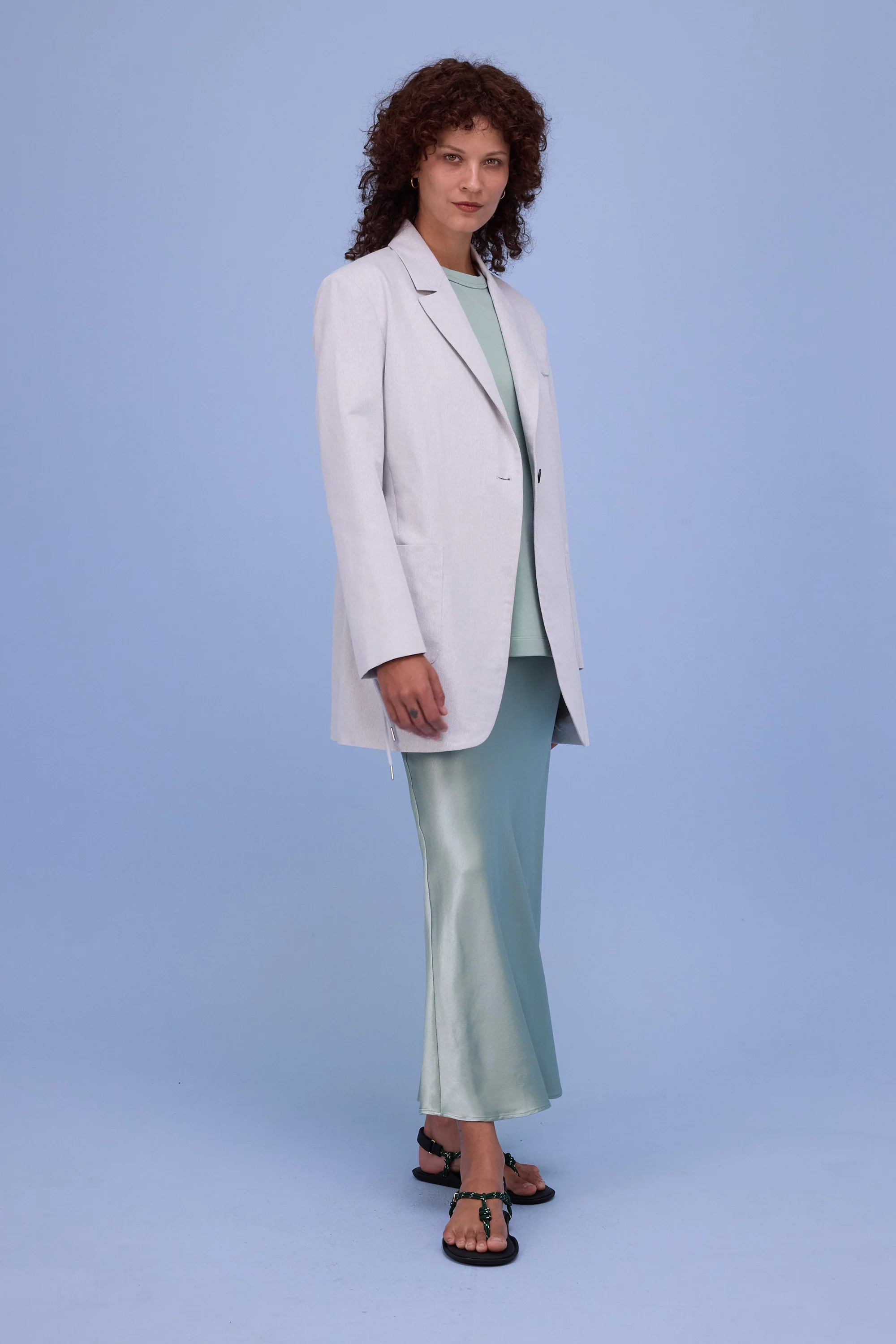 Harmon blazer in silver - Image 5