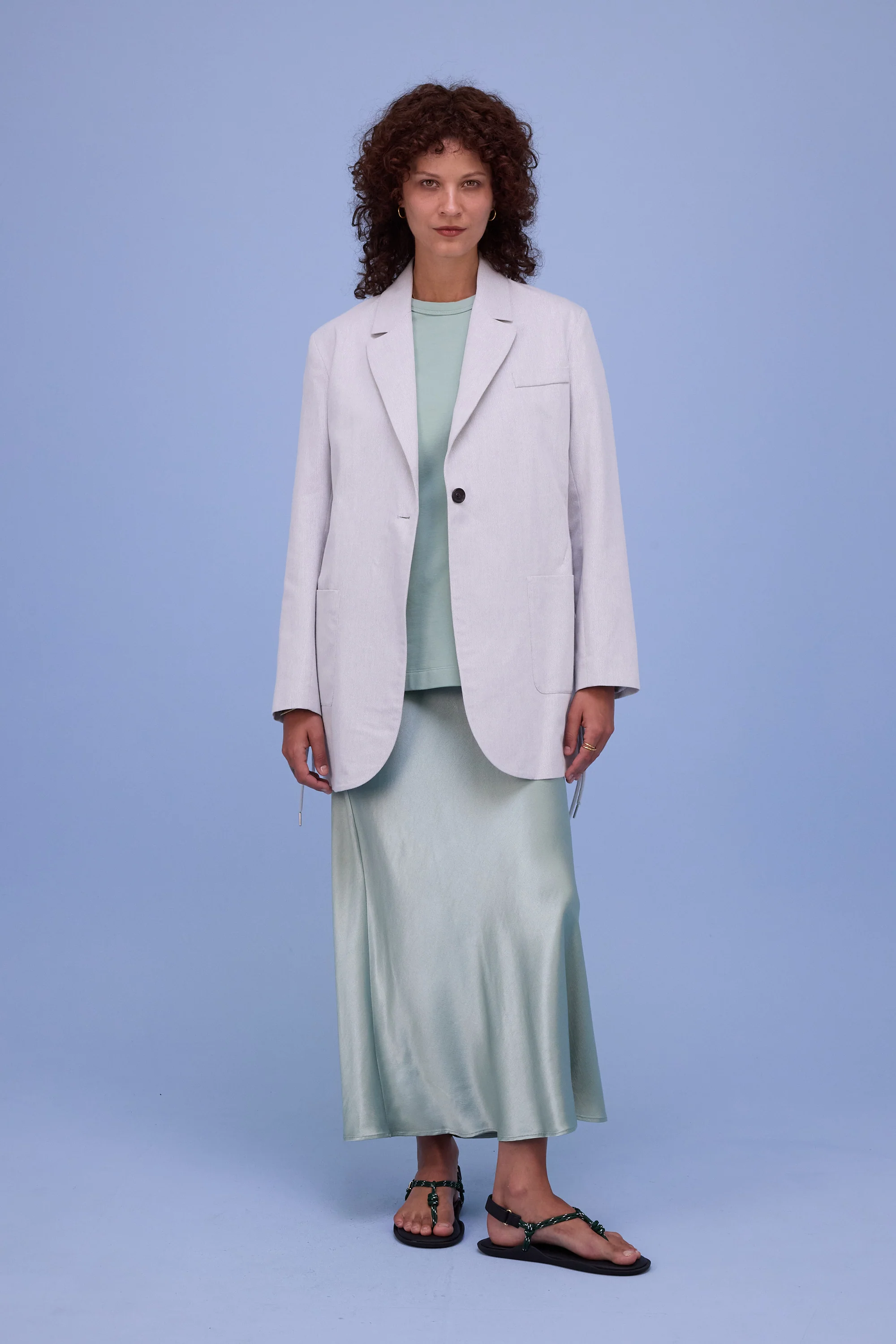 Harmon blazer in silver - Image 6
