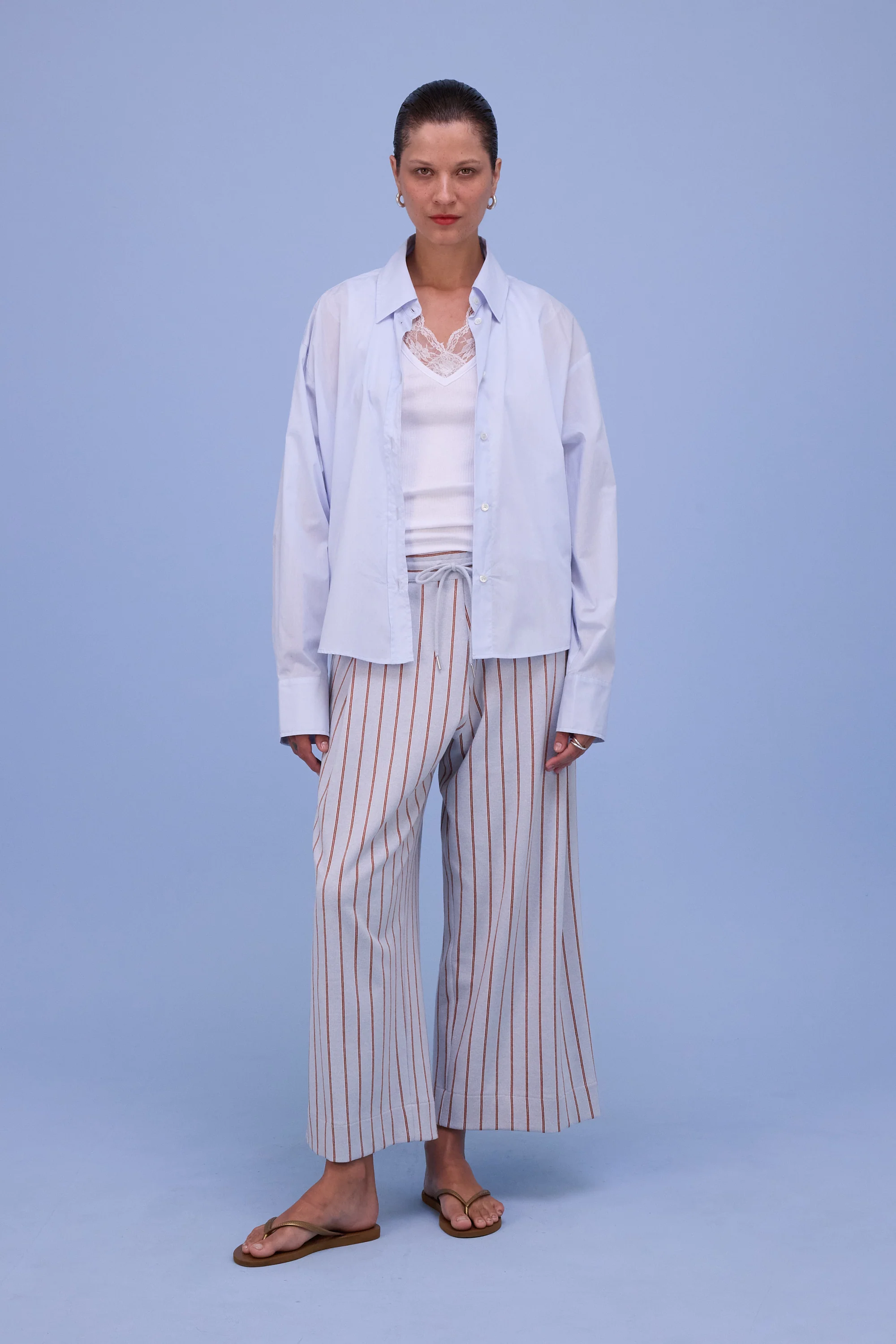 Helier broek in sky blue/red stripes - Image 6