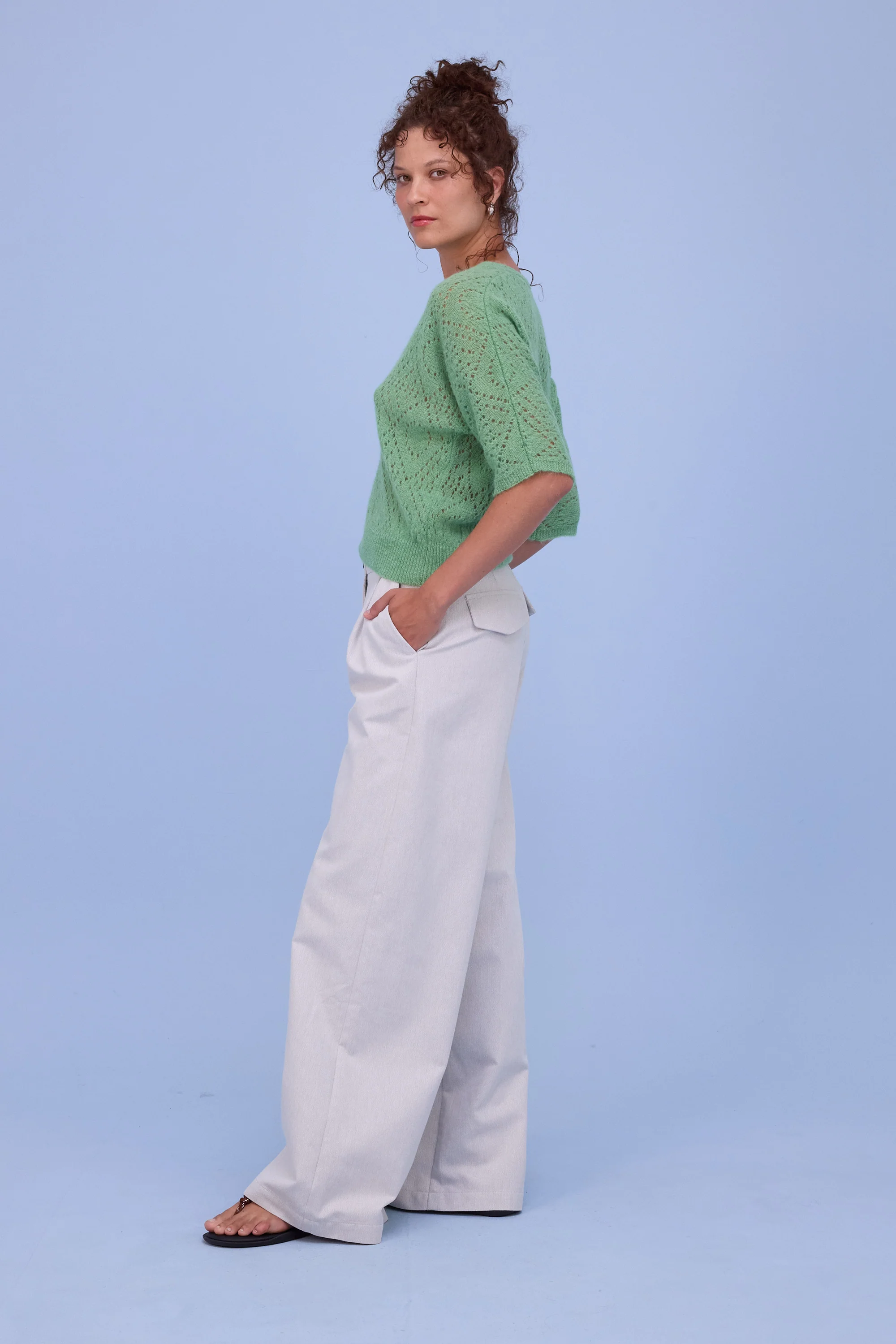 Hainaut top in opaline green - Image 3