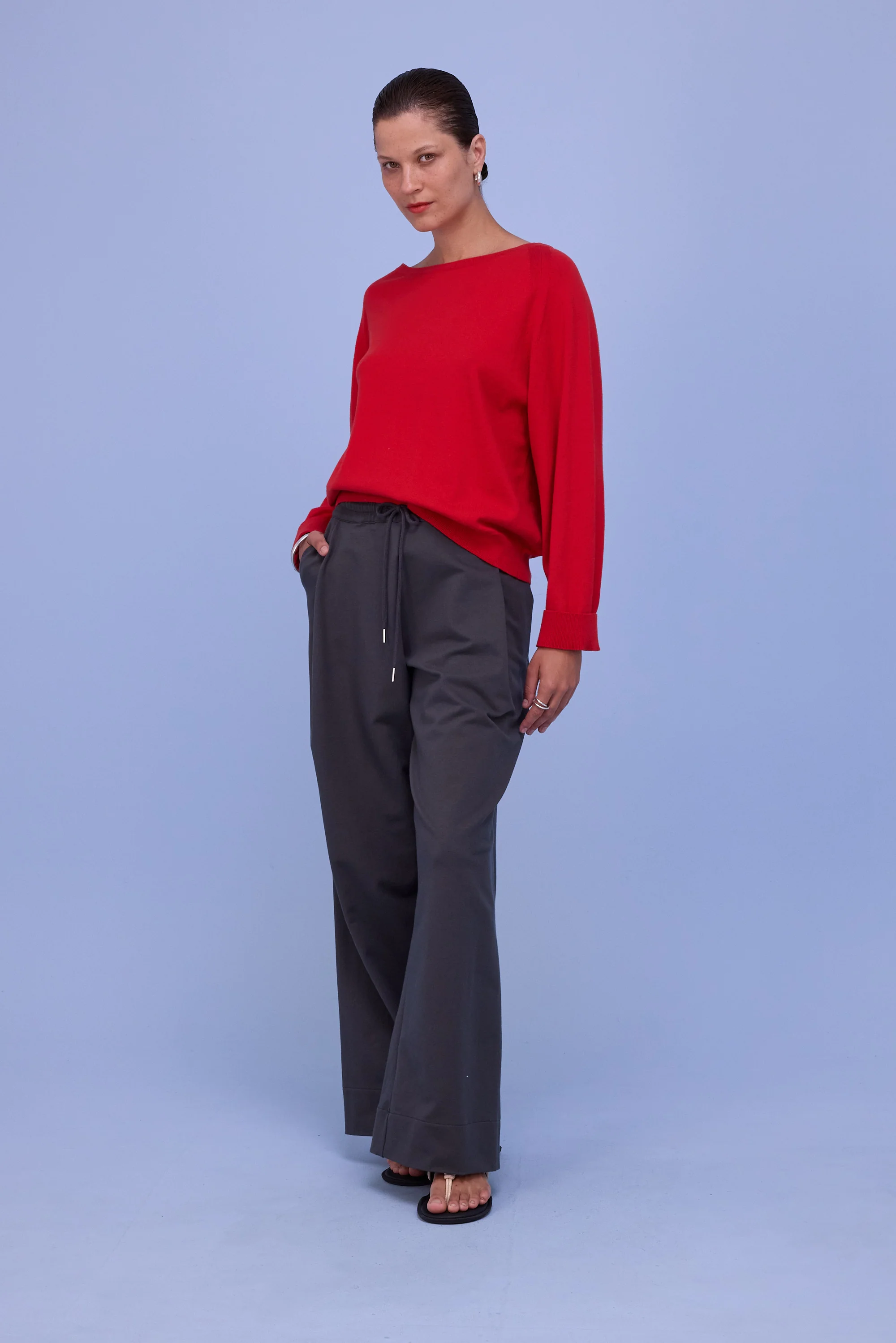 Honfleur trui in coral red - Image 2