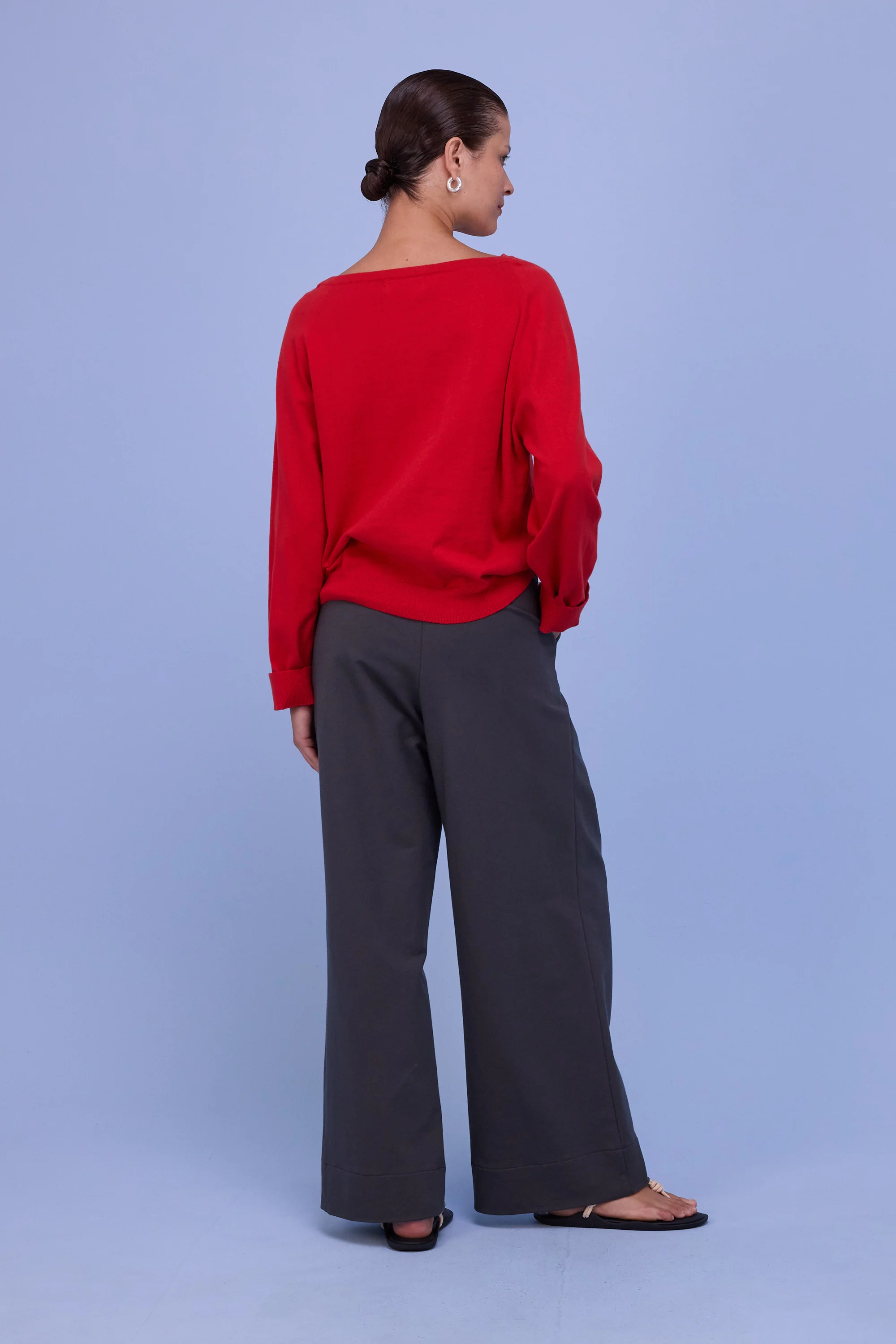 Honfleur trui in coral red - Image 4
