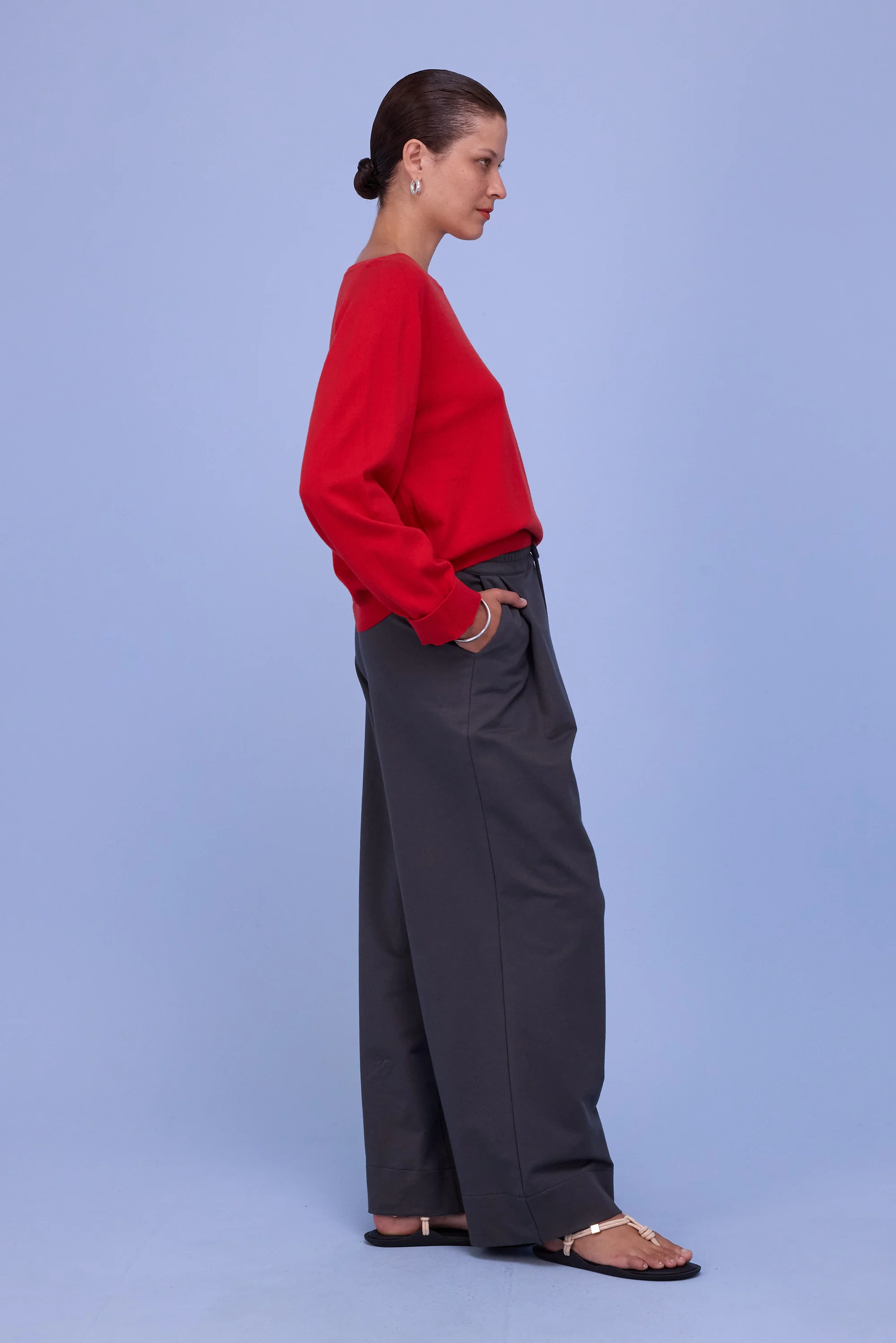 Honfleur trui in coral red - Image 5