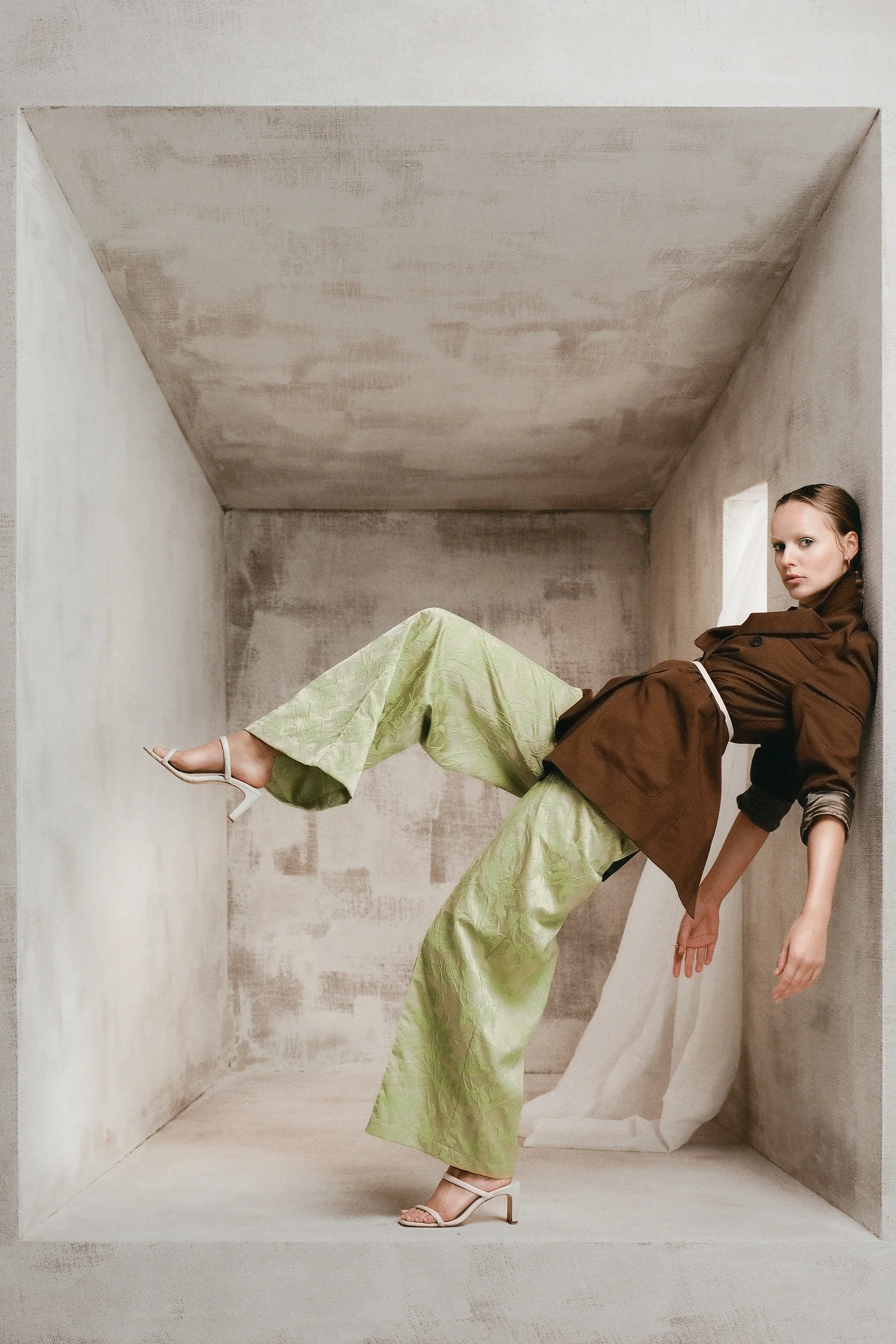Bolivar broek in lime glow jacquard - Image 10