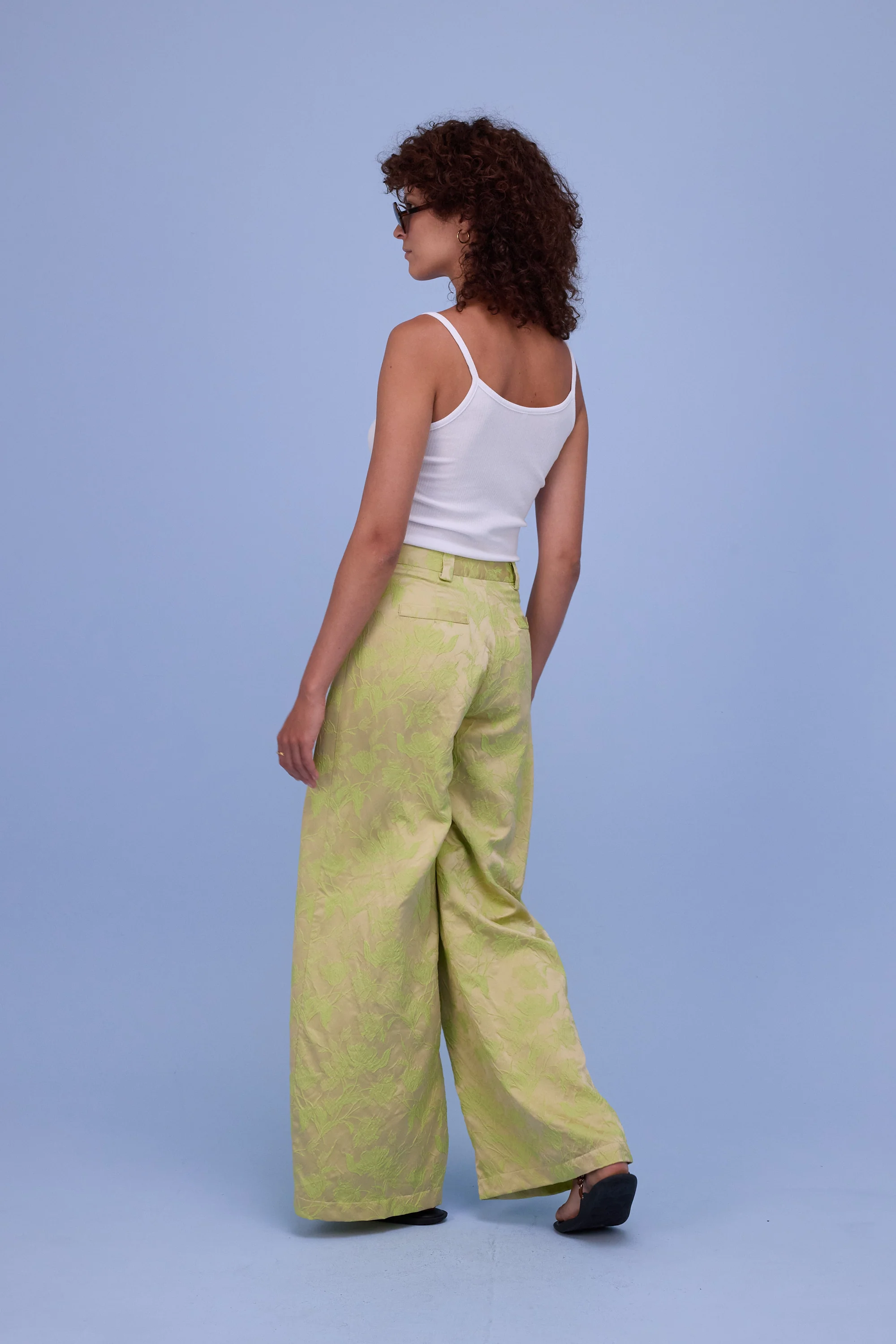 Bolivar broek in lime glow jacquard - Image 3