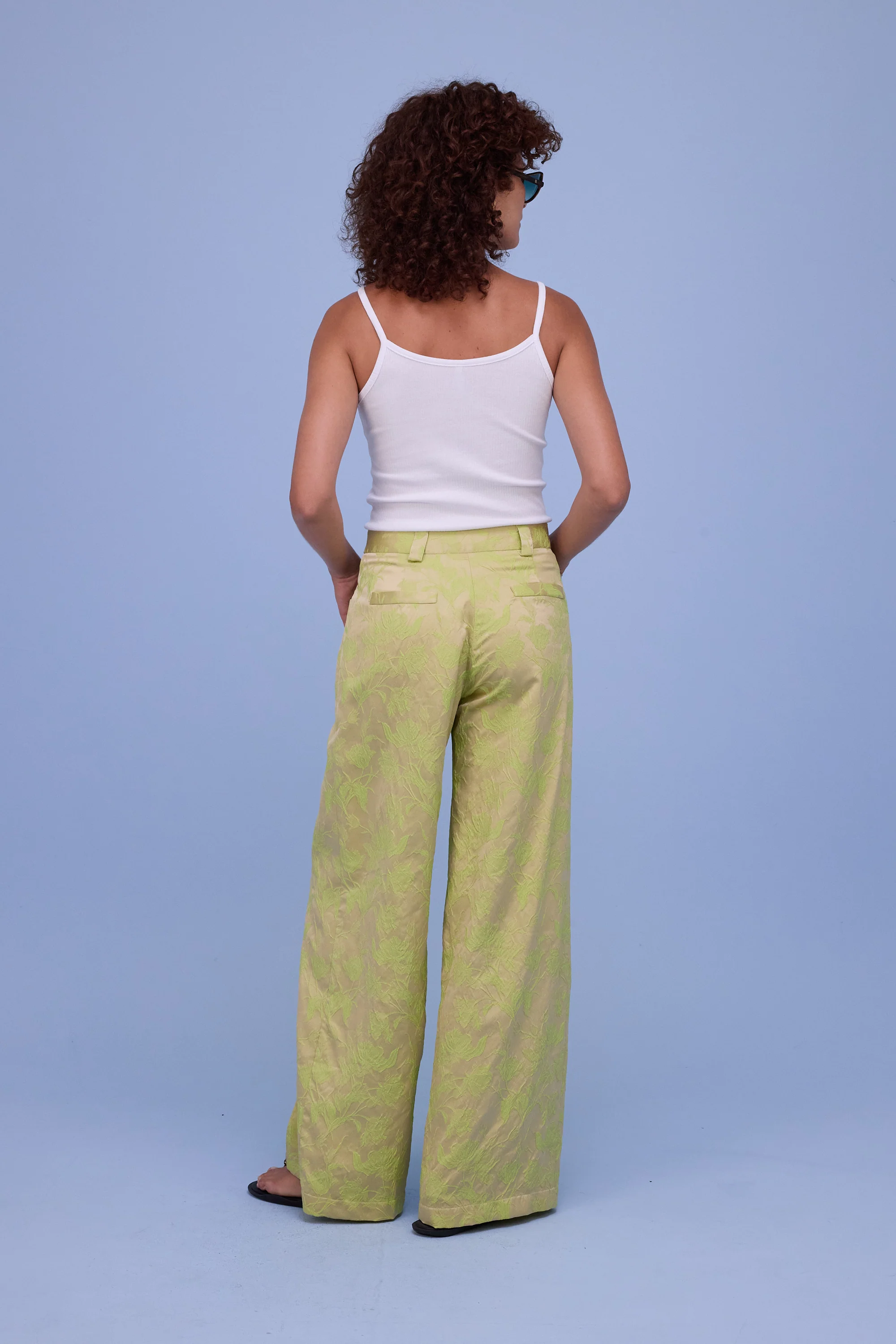 Bolivar broek in lime glow jacquard - Image 4