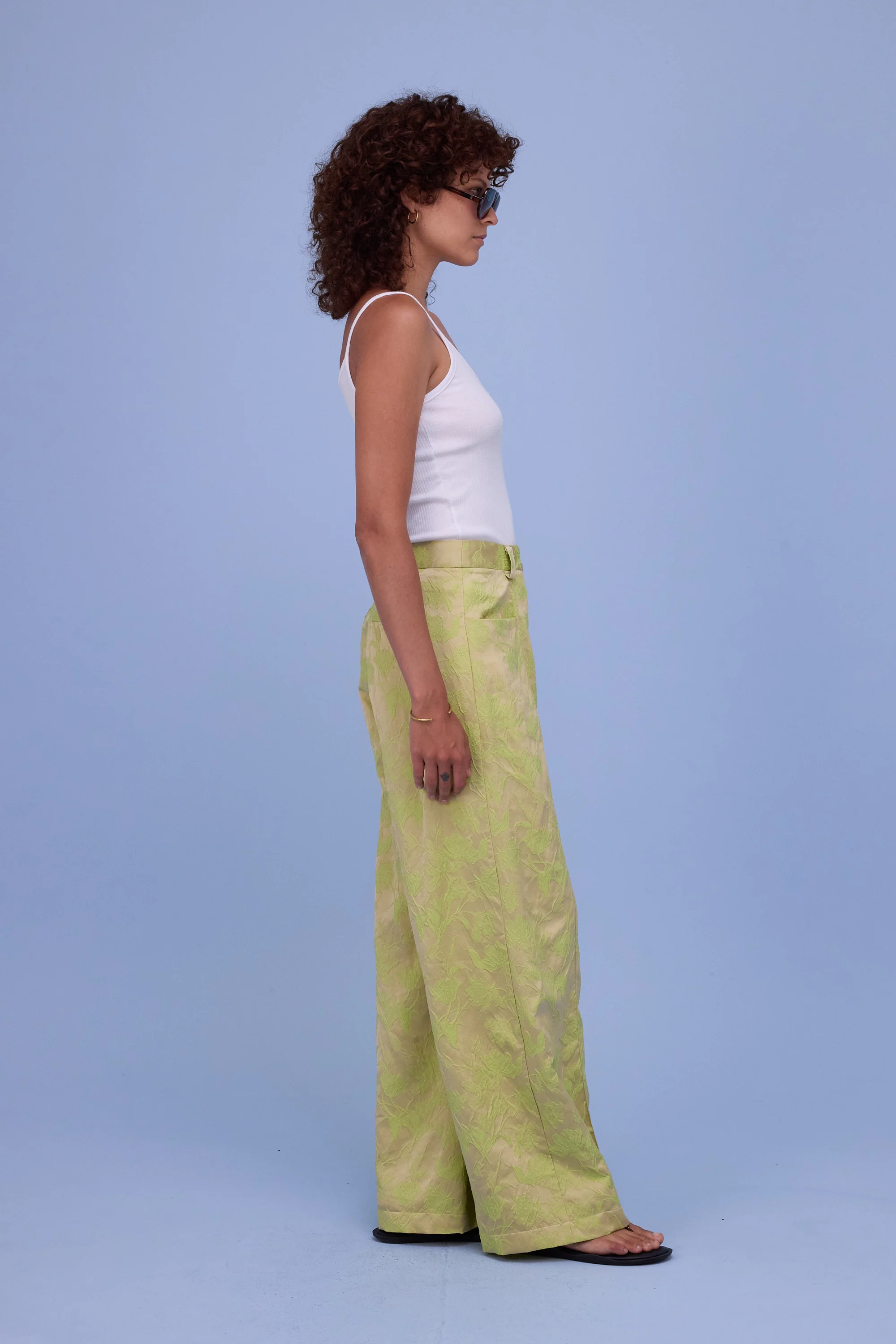 Bolivar broek in lime glow jacquard - Image 6