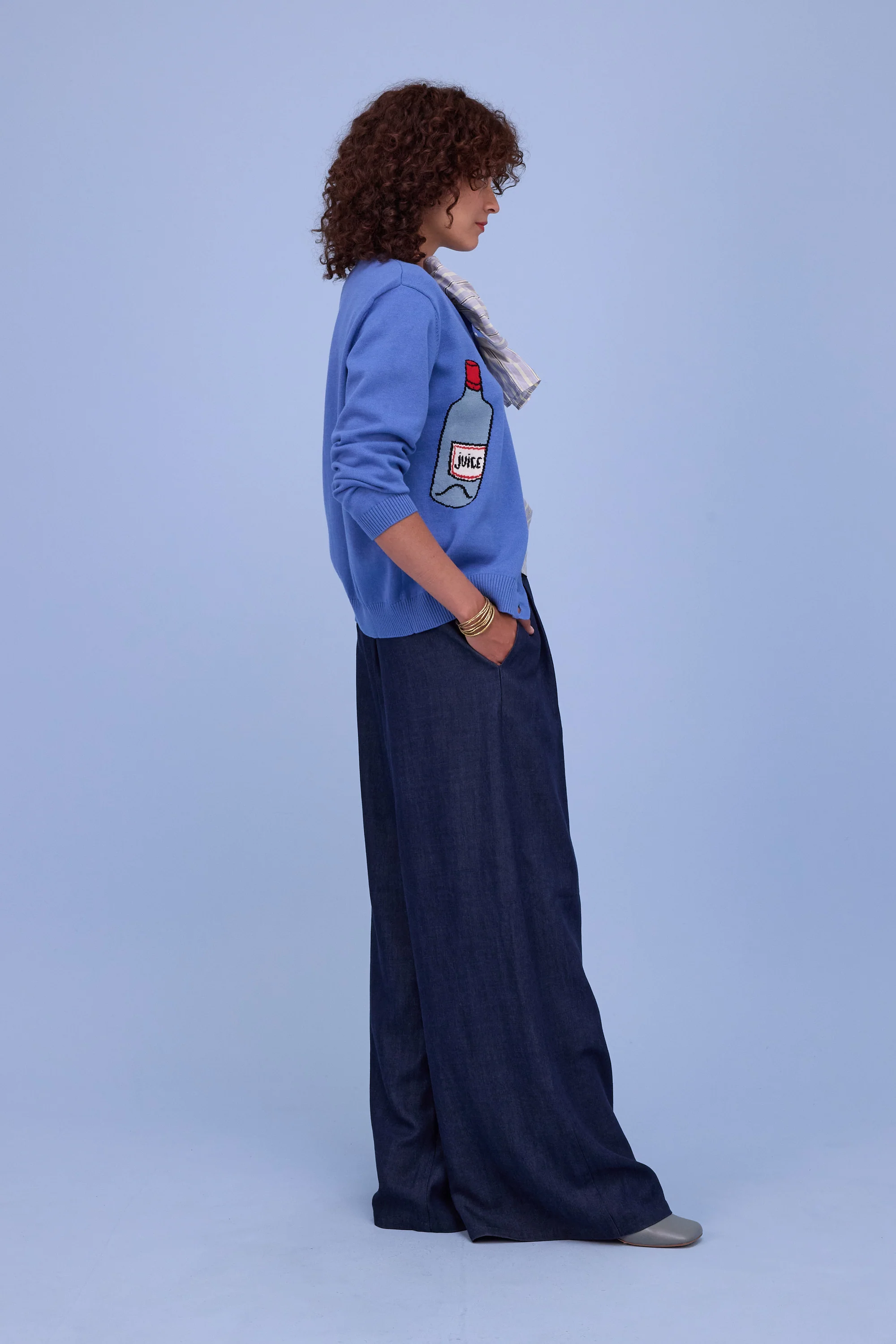 Hyeres cardigan in bluebonnet - Image 5