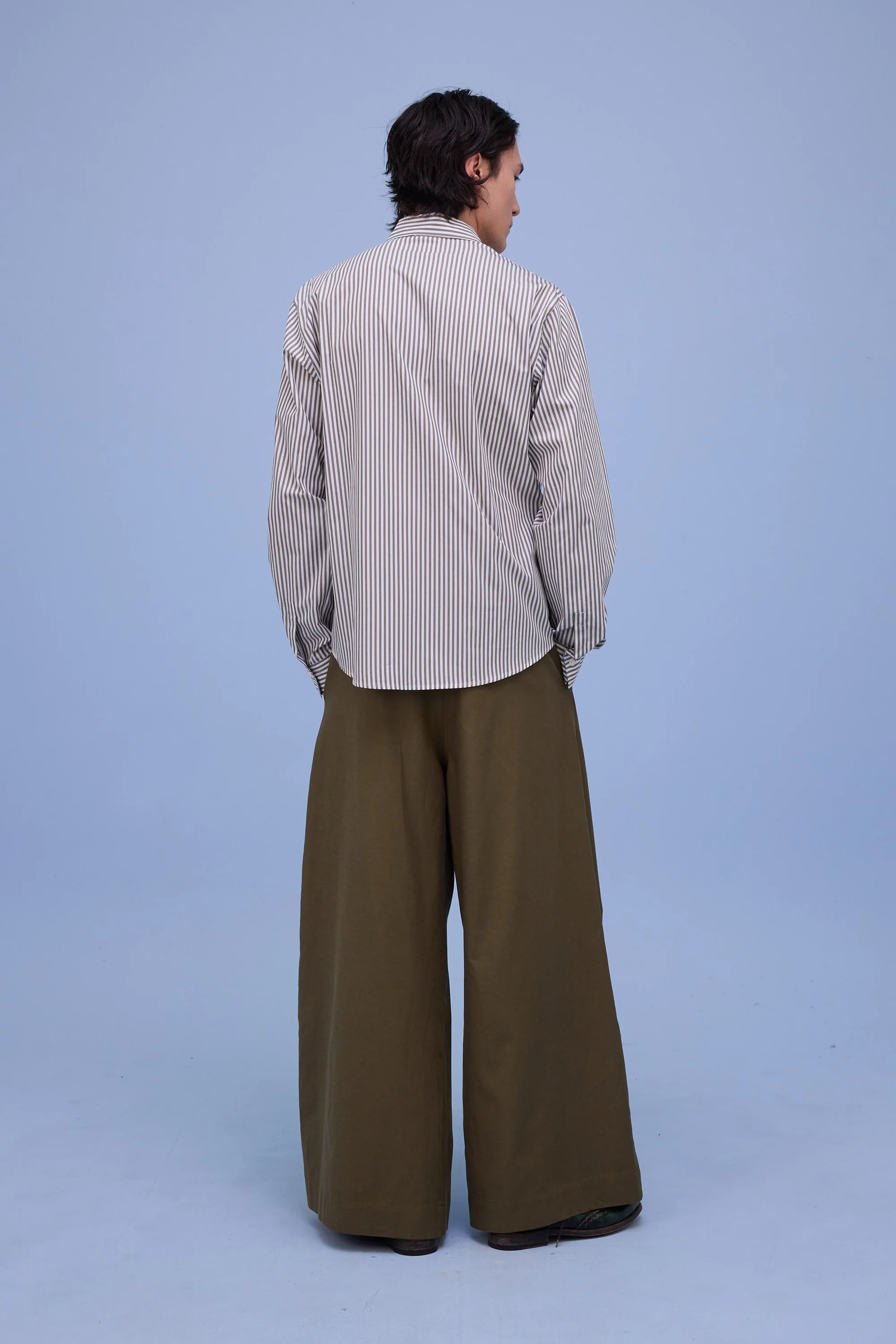 Godfried hemd in khaki stripes - Image 3