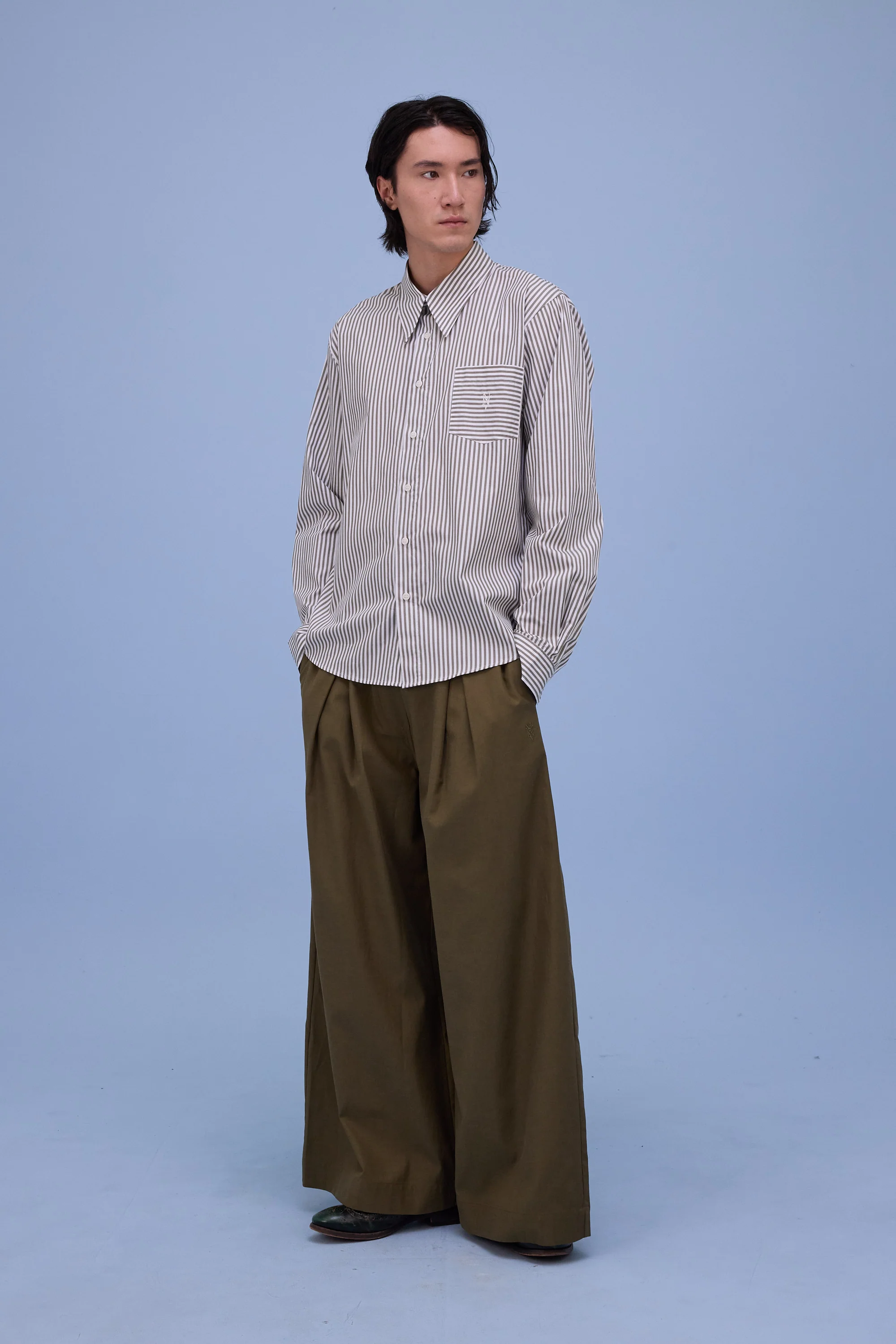 Godfried hemd in khaki stripes - Image 4