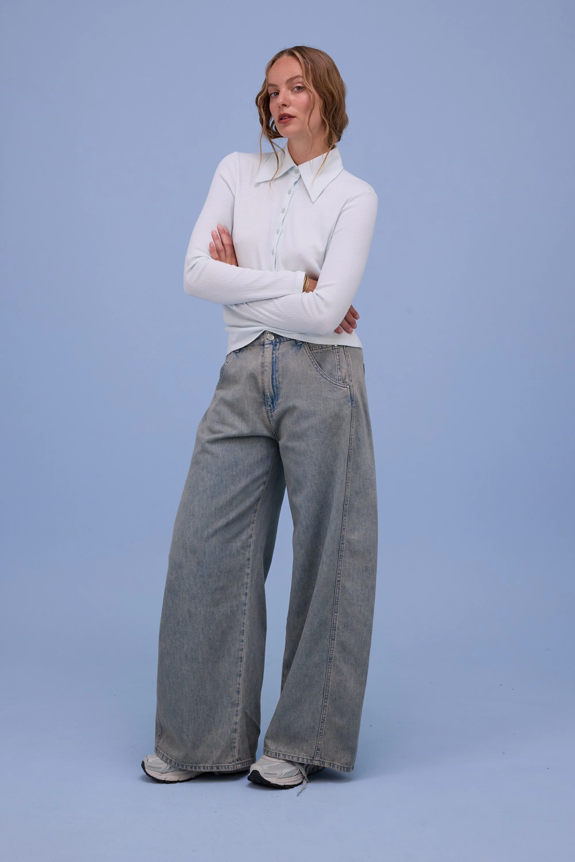 Hanna polo in ice blue - Image 2