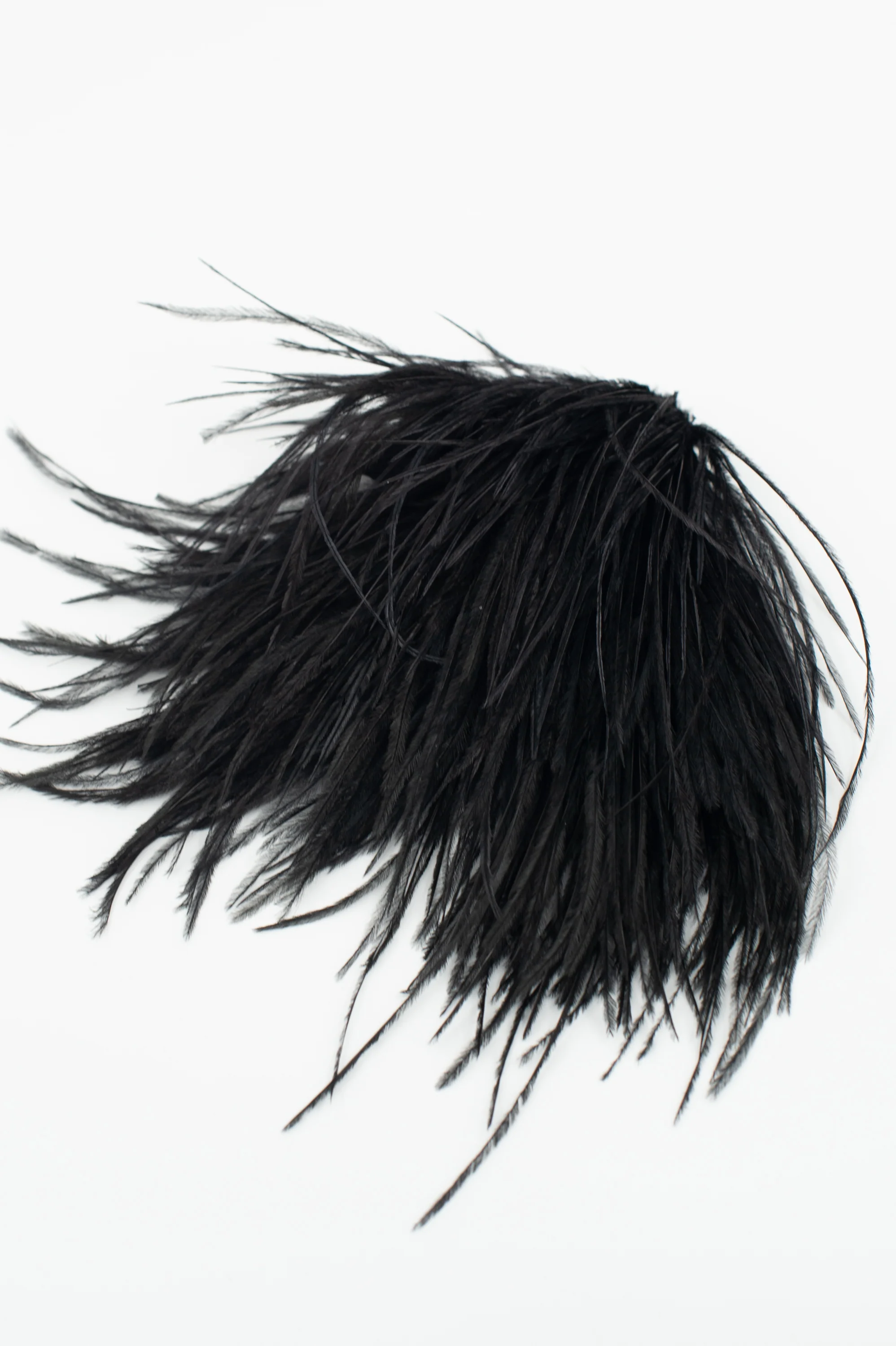 Zaza broche met veren in zwart - Image 2