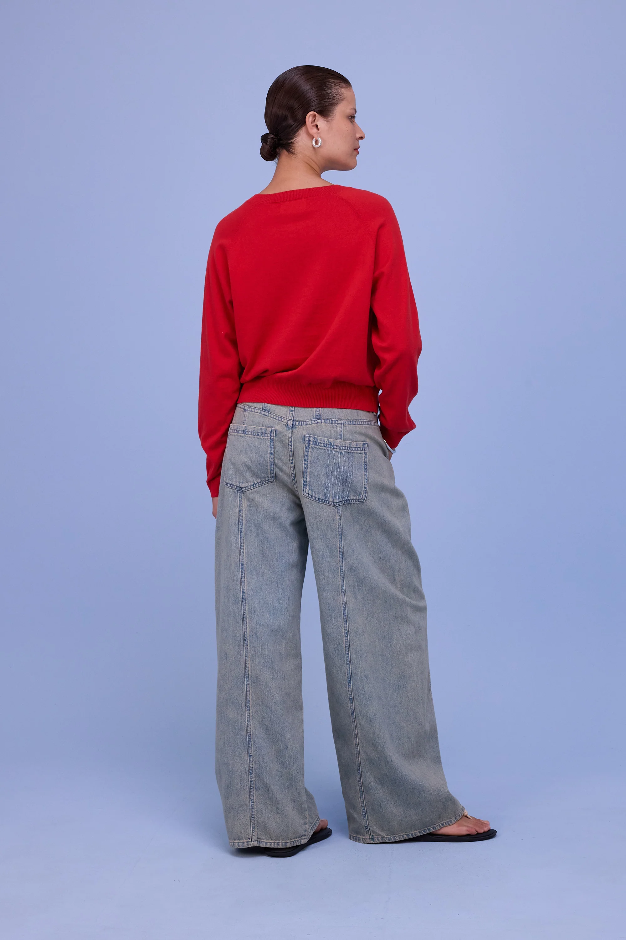 Havar cardigan in coral red - Image 4