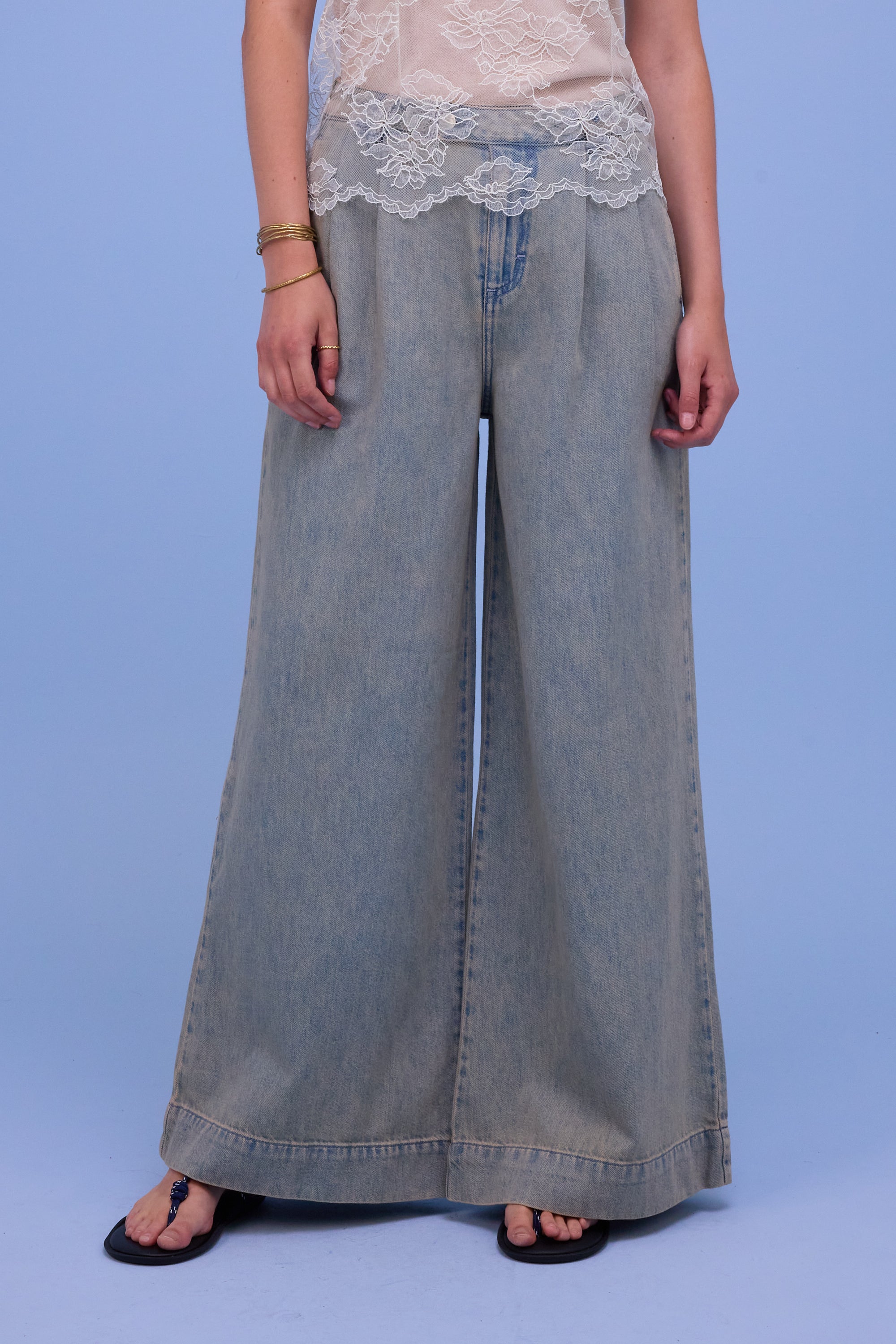 Horijn broek in sand denim - Image 2