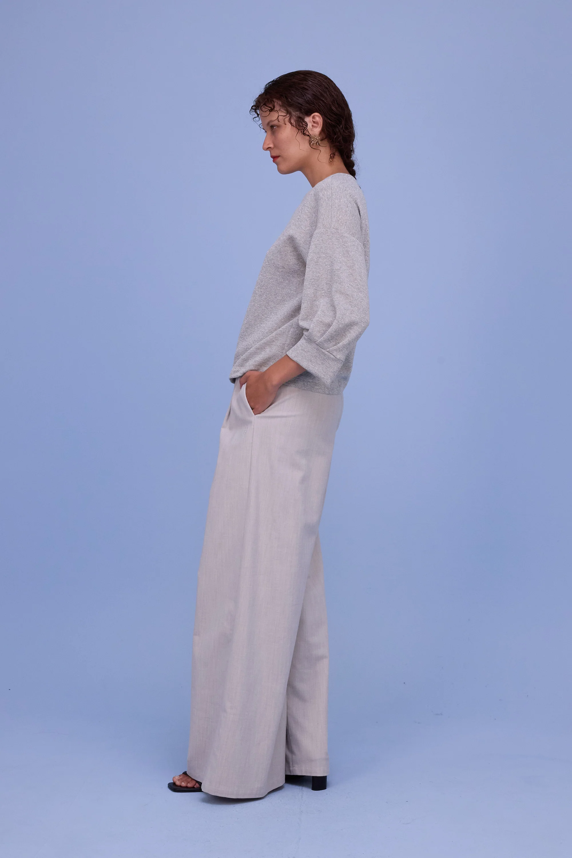 Cava sweater in silver lurex - Image 3