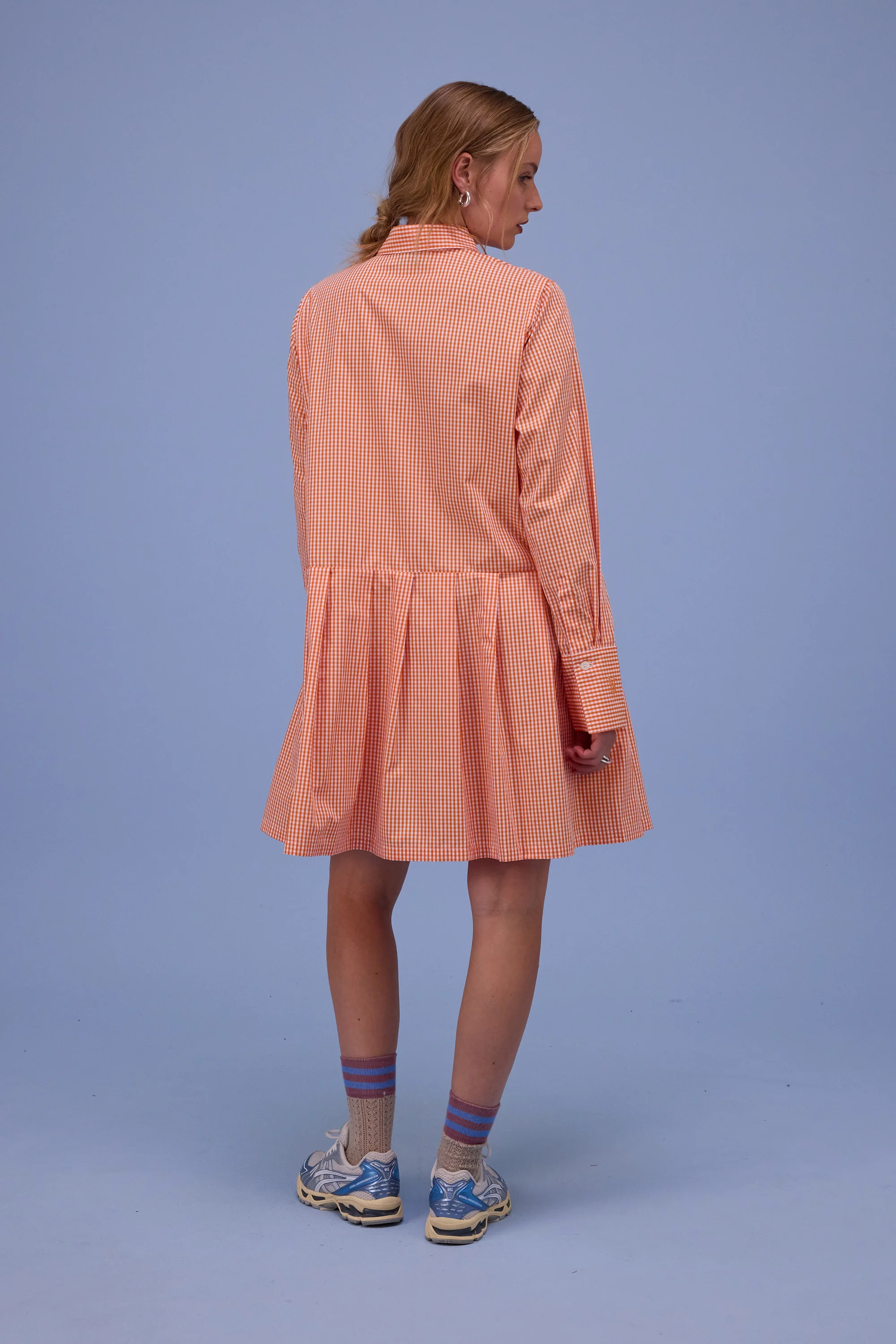 Gabe jurk in vichy orange checks - Image 3