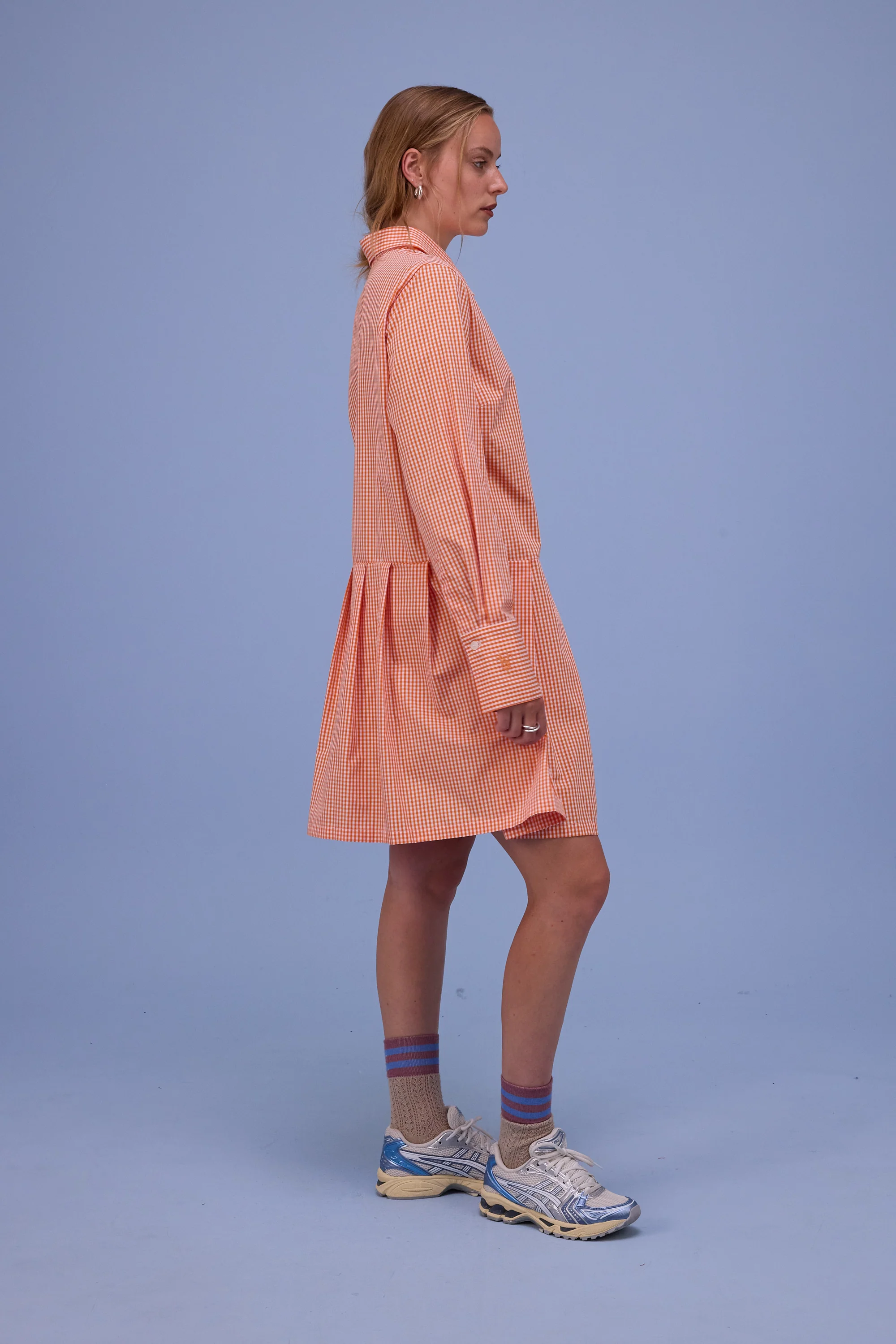 Gabe jurk in vichy orange checks - Image 4