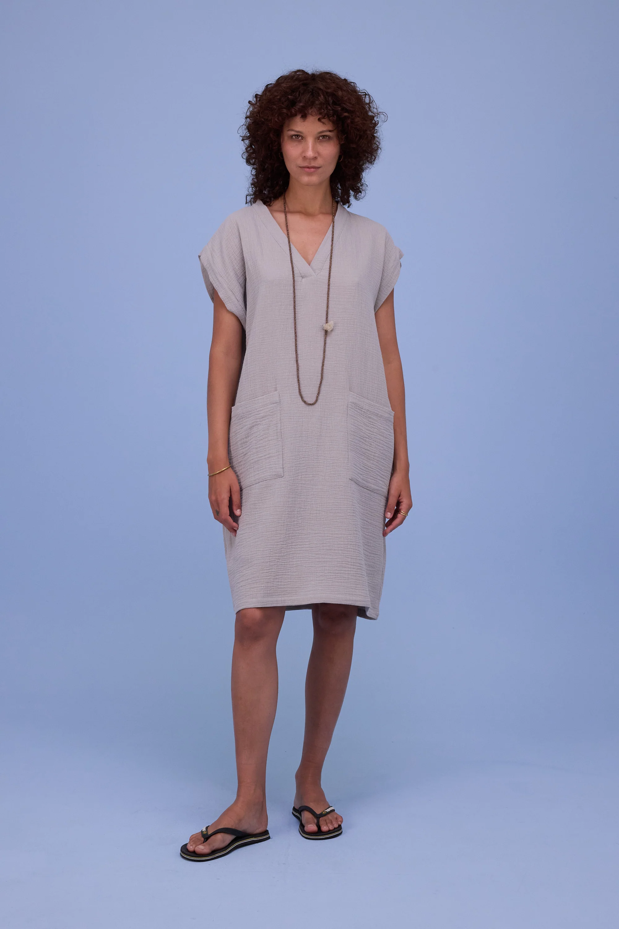 Helena jurk in dove tetra