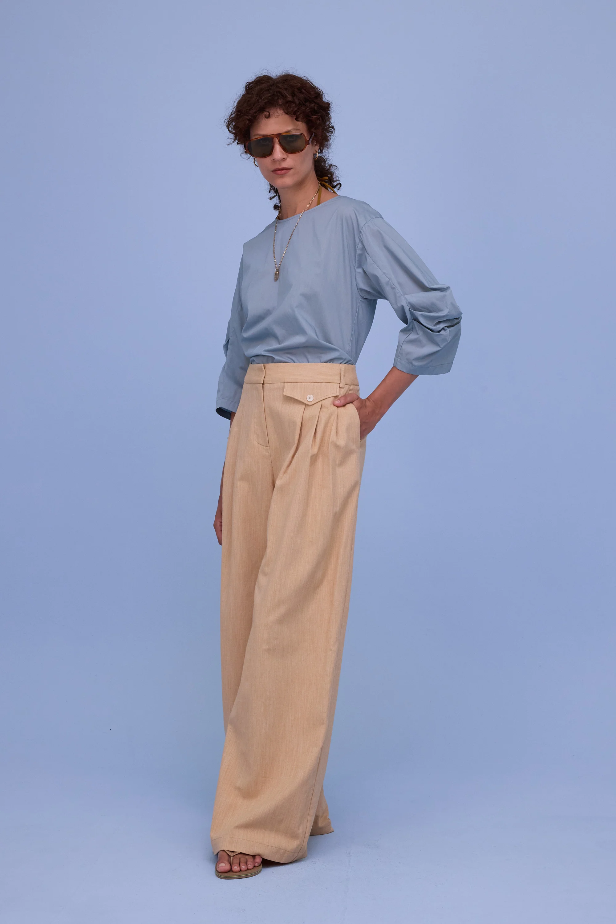 Camille blouse in dusk blue - Image 2