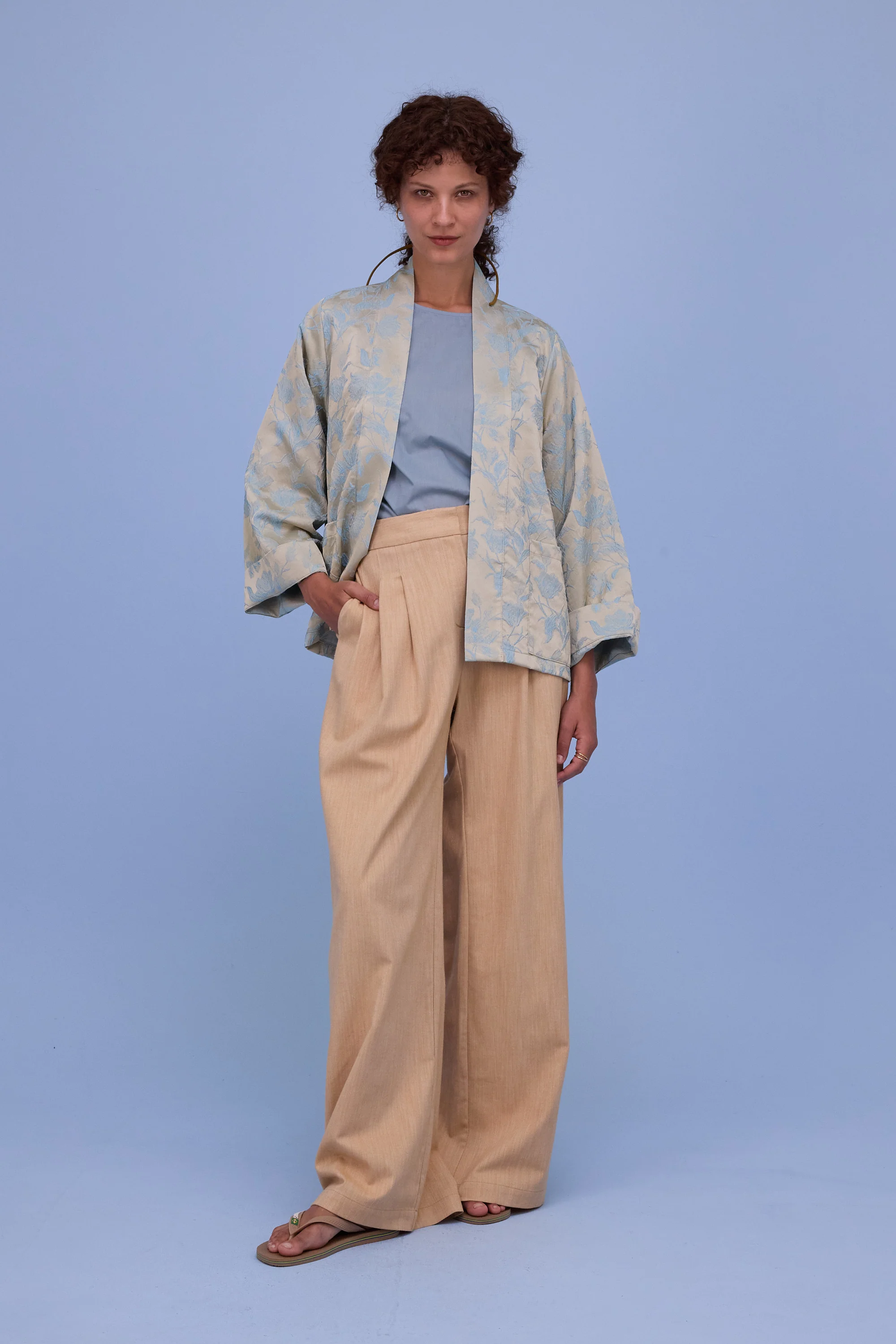 Camille blouse in dusk blue - Image 6