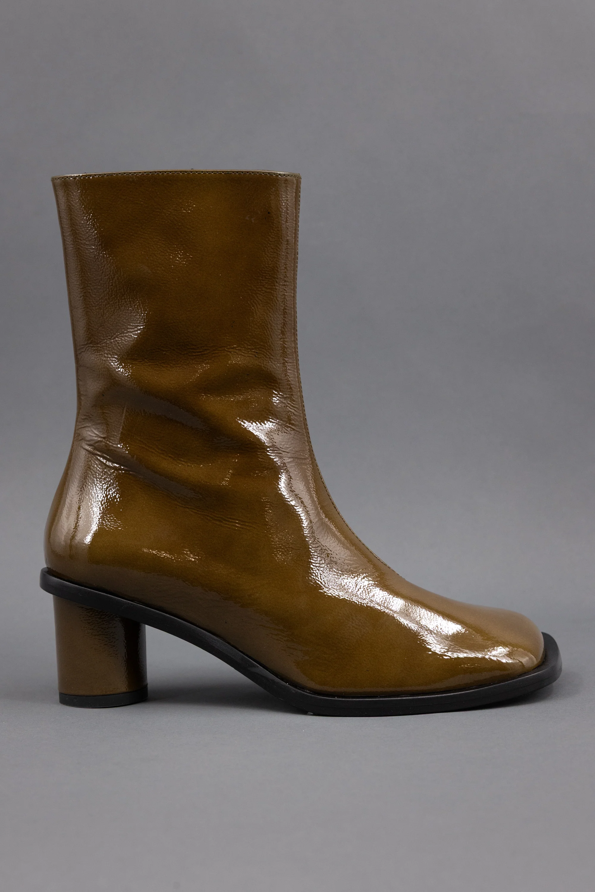 Grada laarsje in patent olive - Image 3