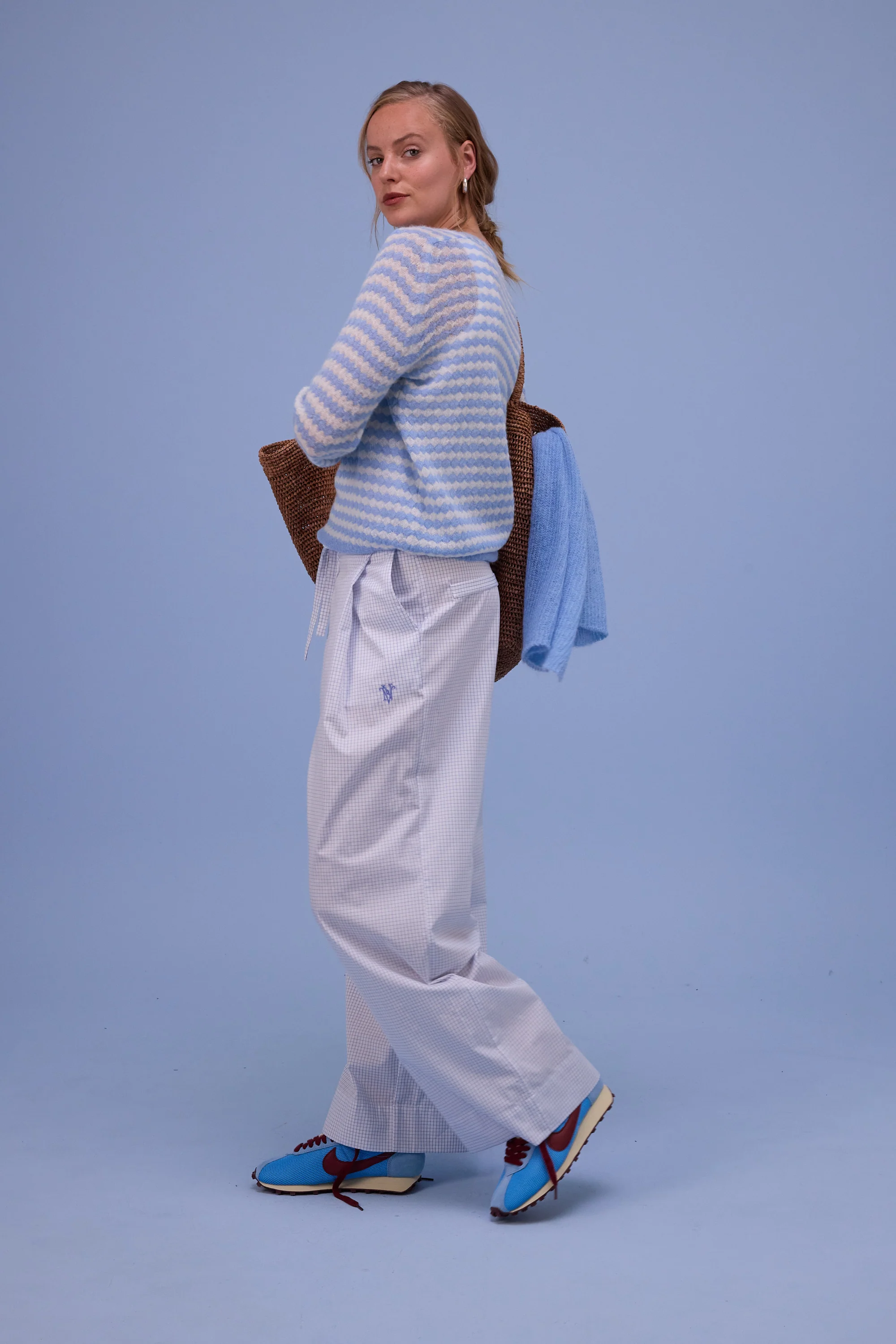 Horta trui in chambray blue/ecru - Image 3