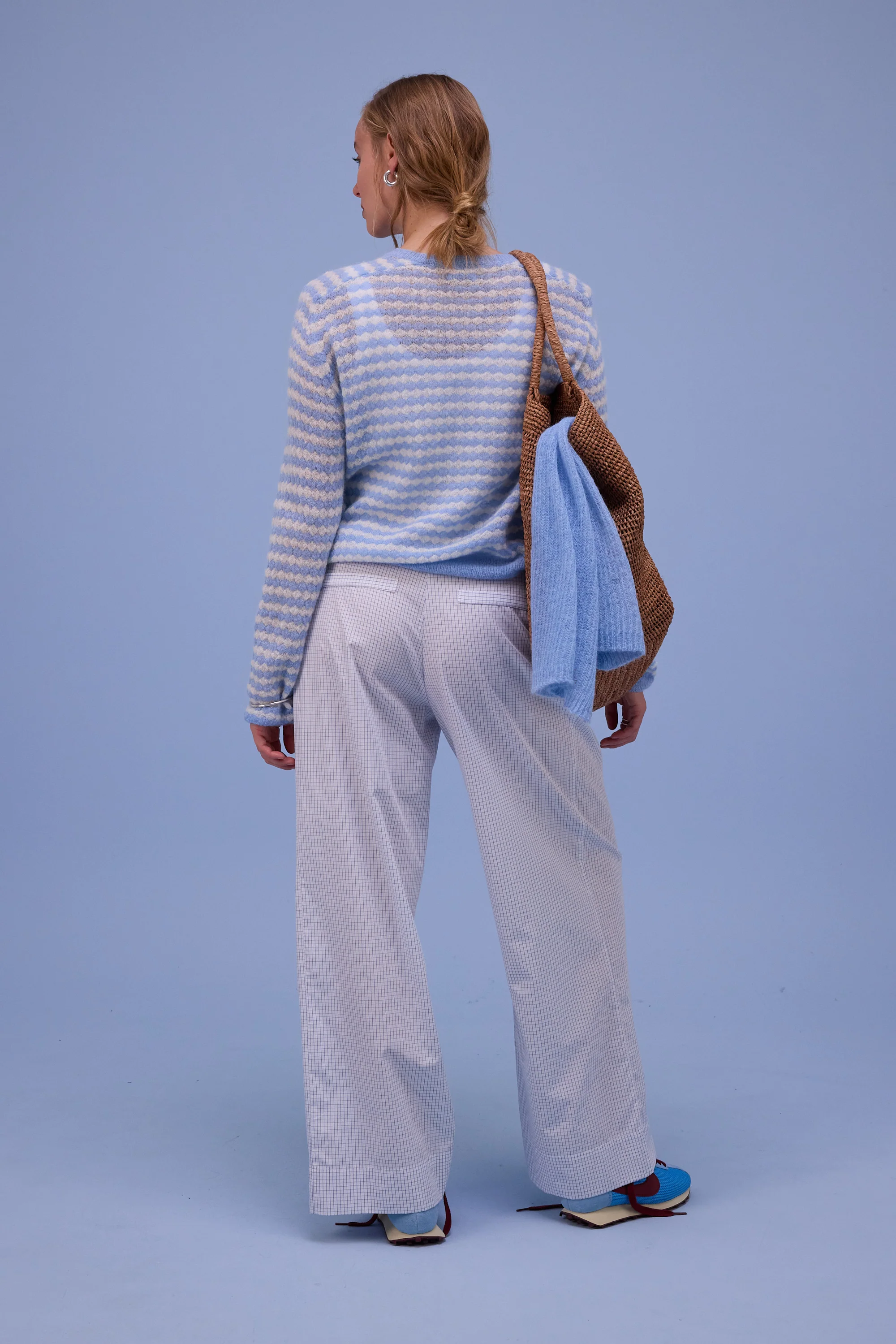 Horta trui in chambray blue/ecru - Image 4
