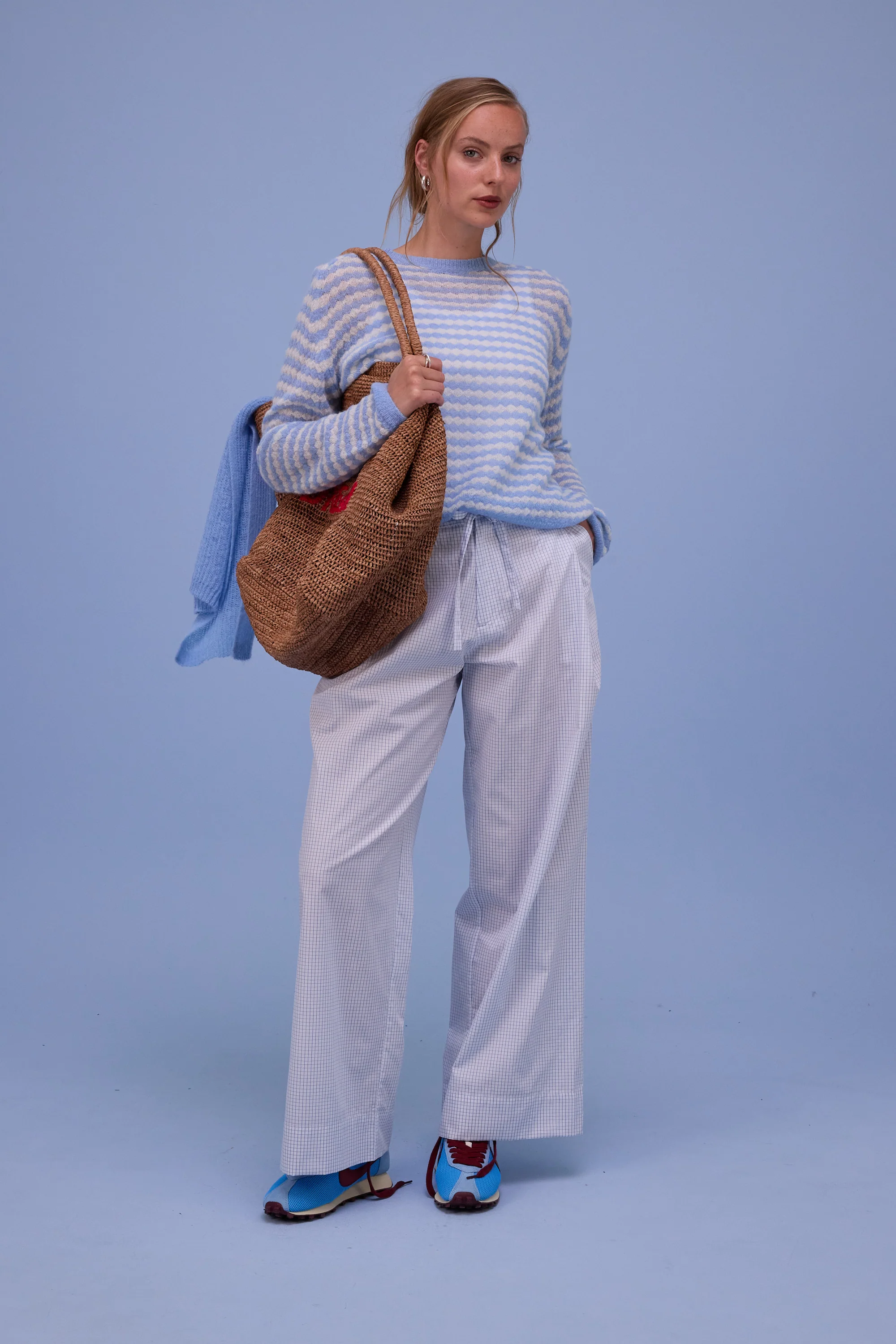 Horta trui in chambray blue/ecru - Image 5