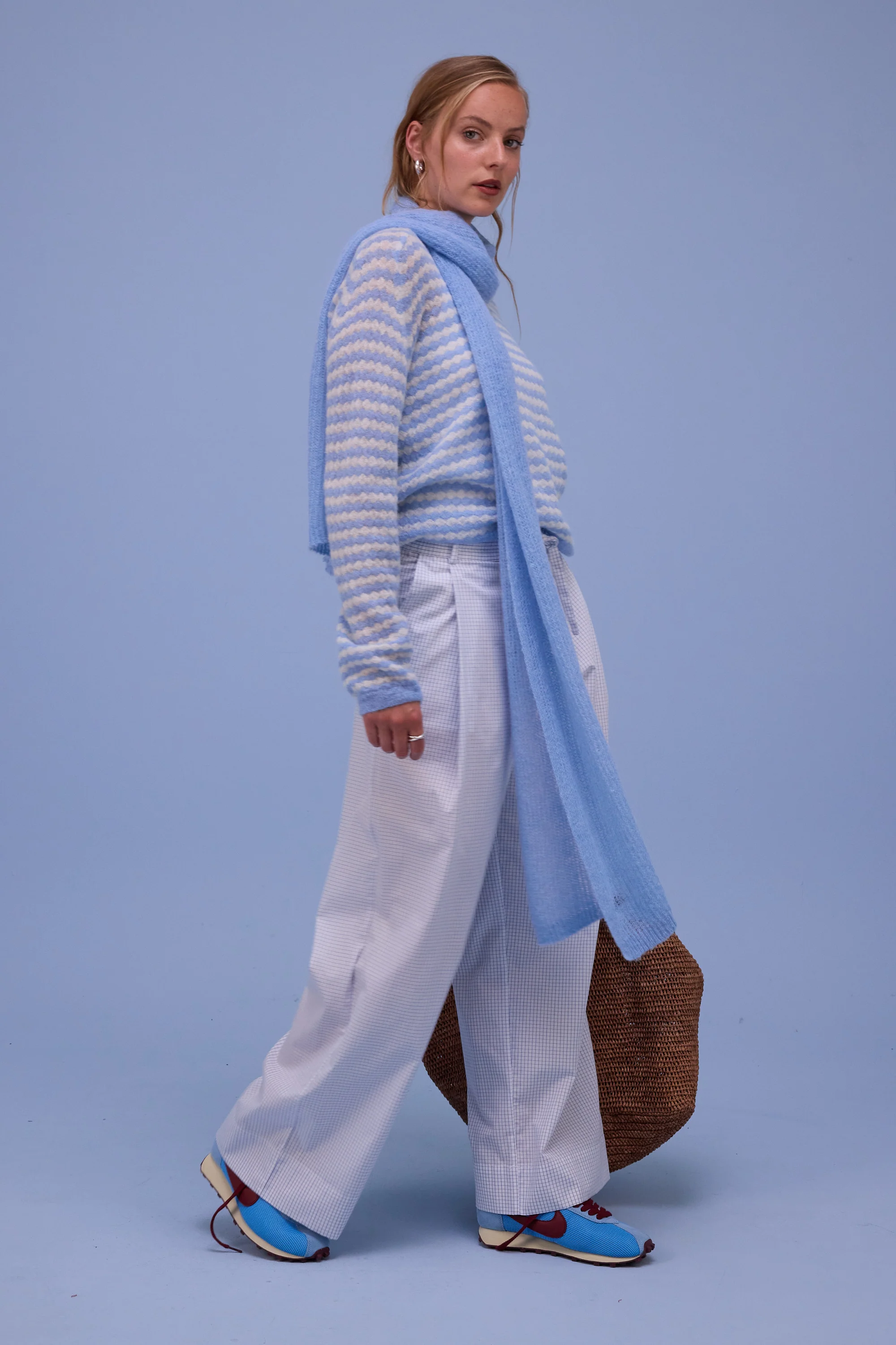 Horta trui in chambray blue/ecru - Image 6