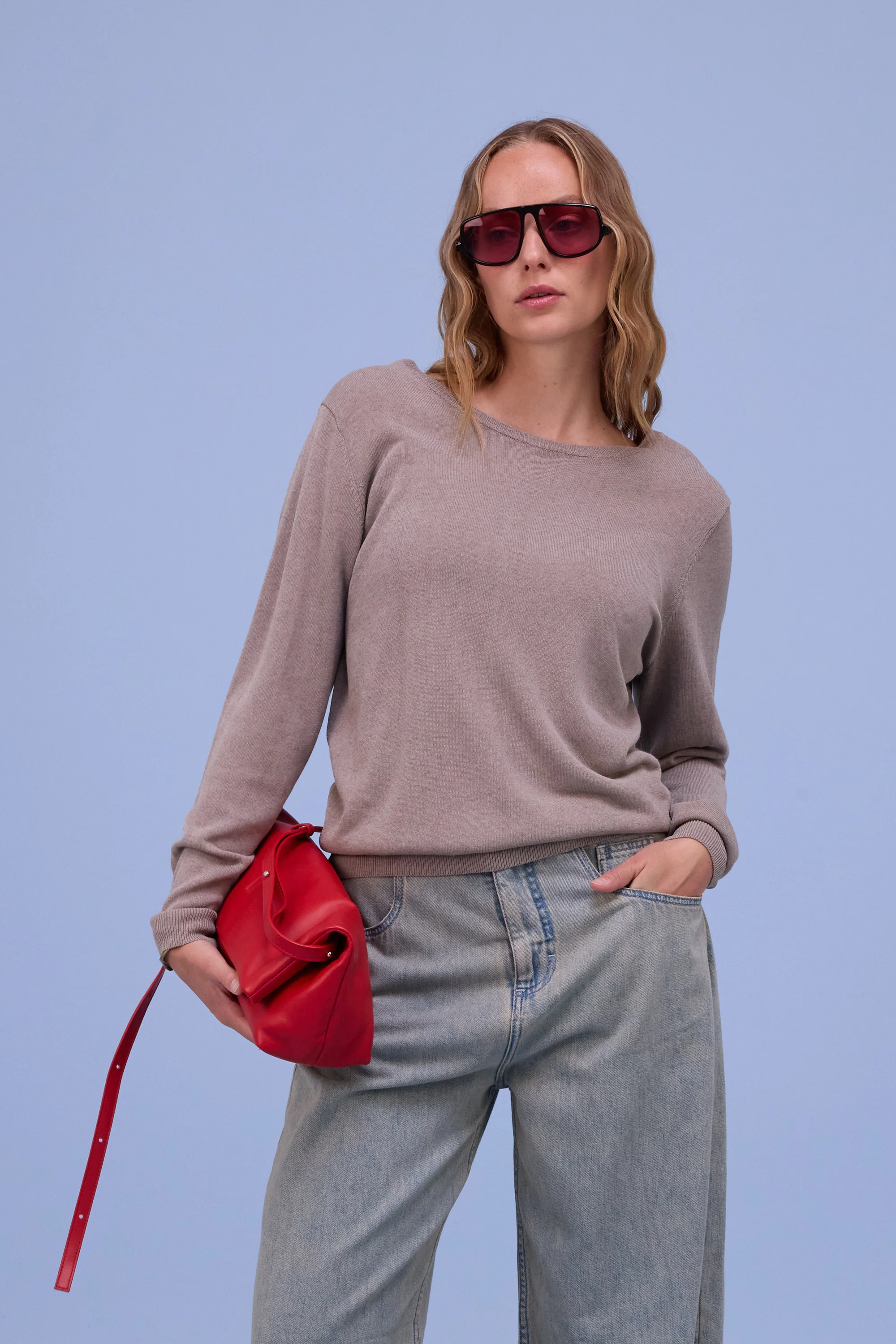 Hortos trui in warm grey
