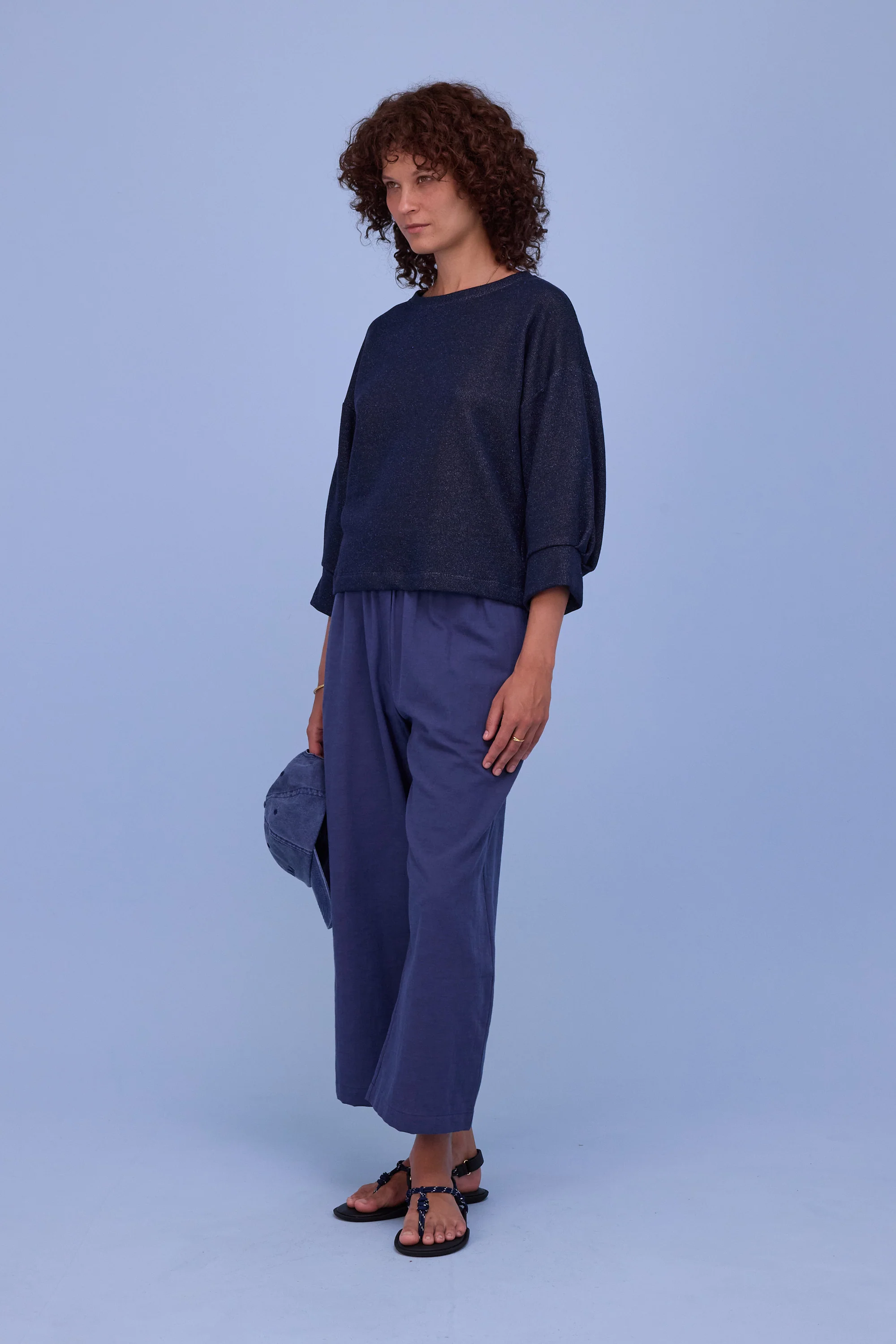 Cava sweater in night blue lurex - Image 2