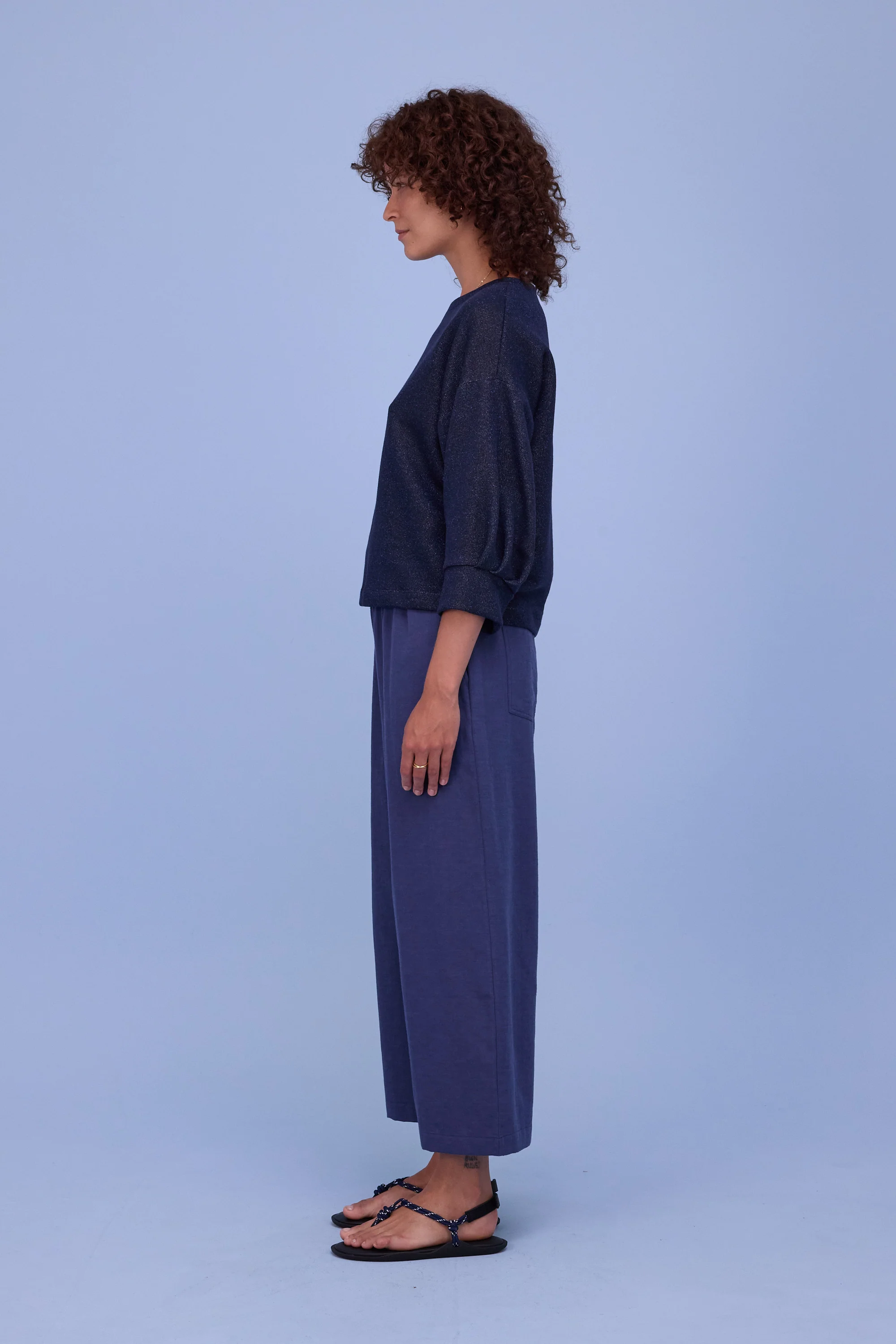 Cava sweater in night blue lurex - Image 3