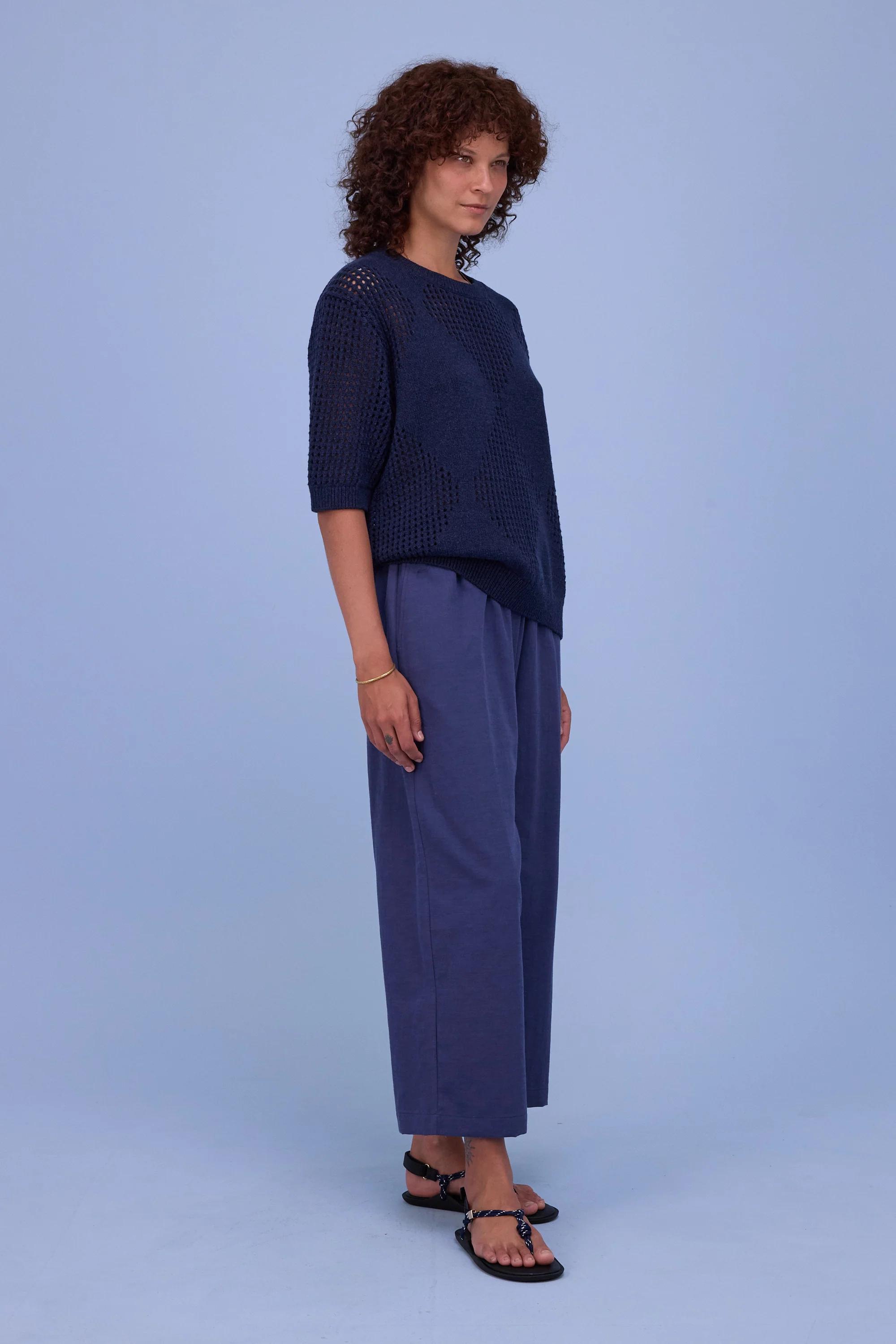 Cava sweater in night blue lurex - Image 4