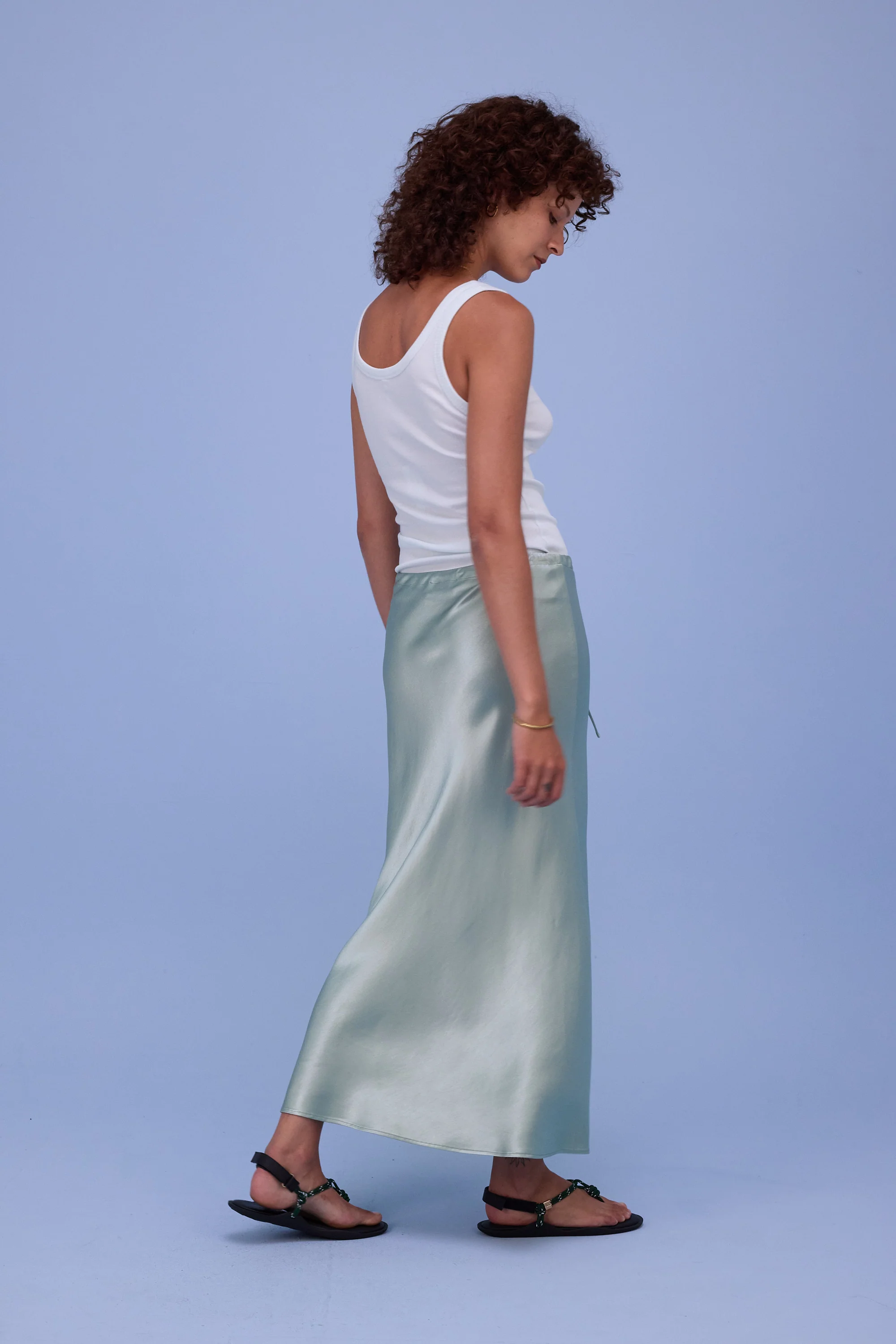 Hinda rok in shiny aloë - Image 3