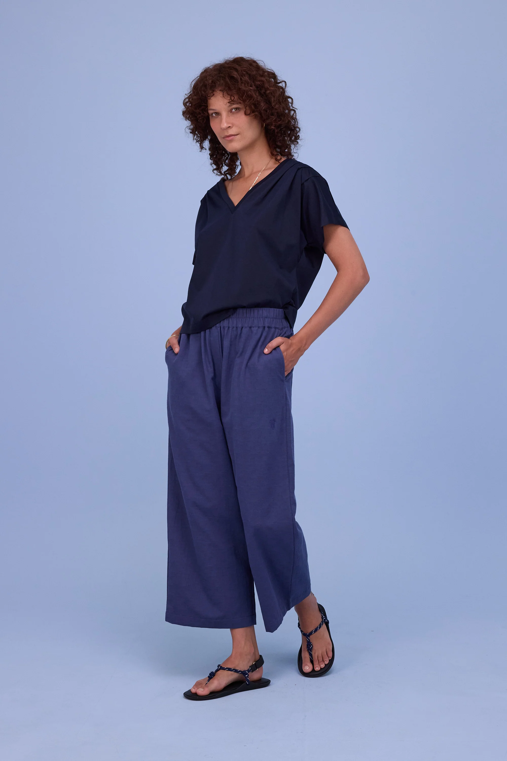 Bodine T-shirt in night blue - Image 2