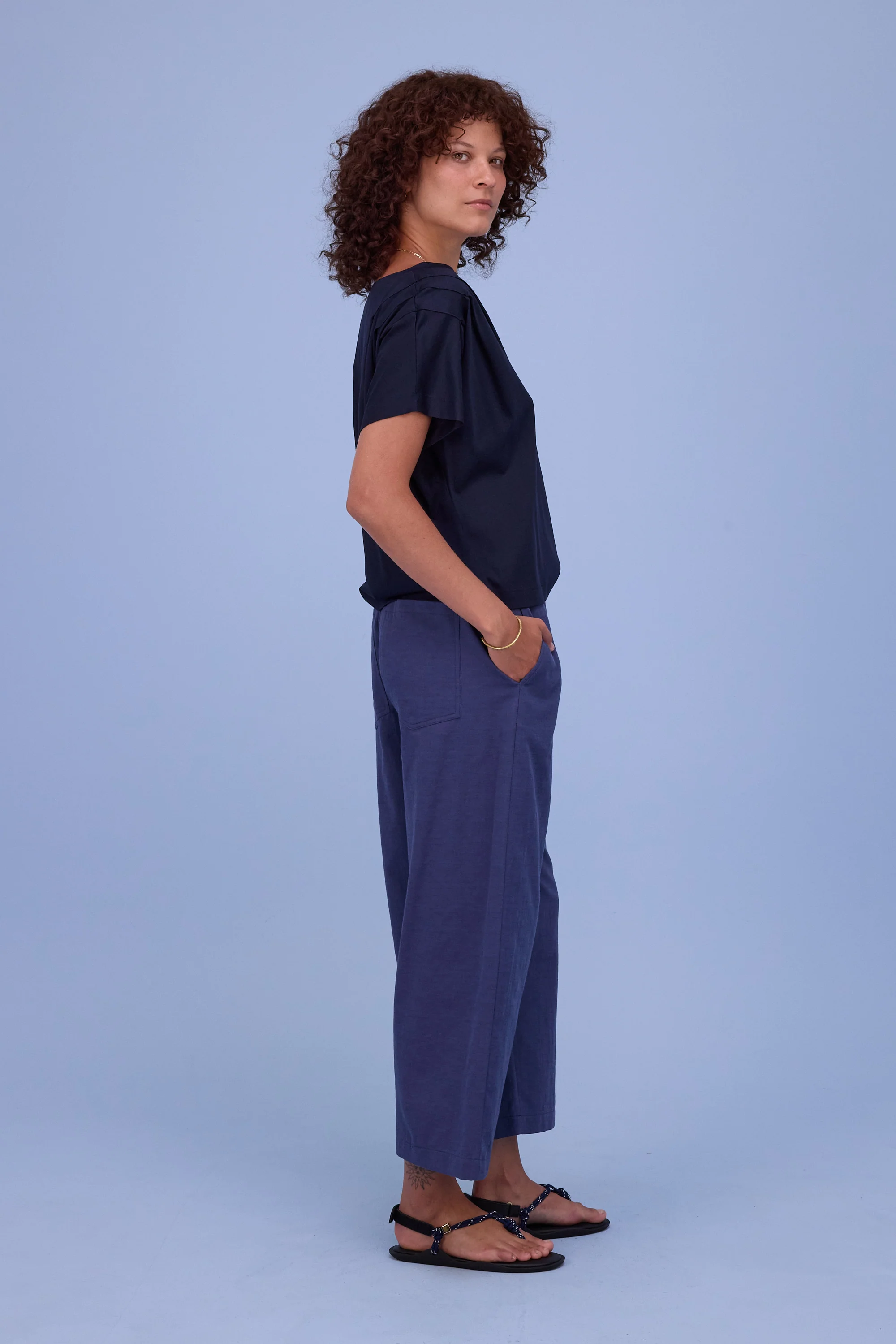 Bodine T-shirt in night blue - Image 5