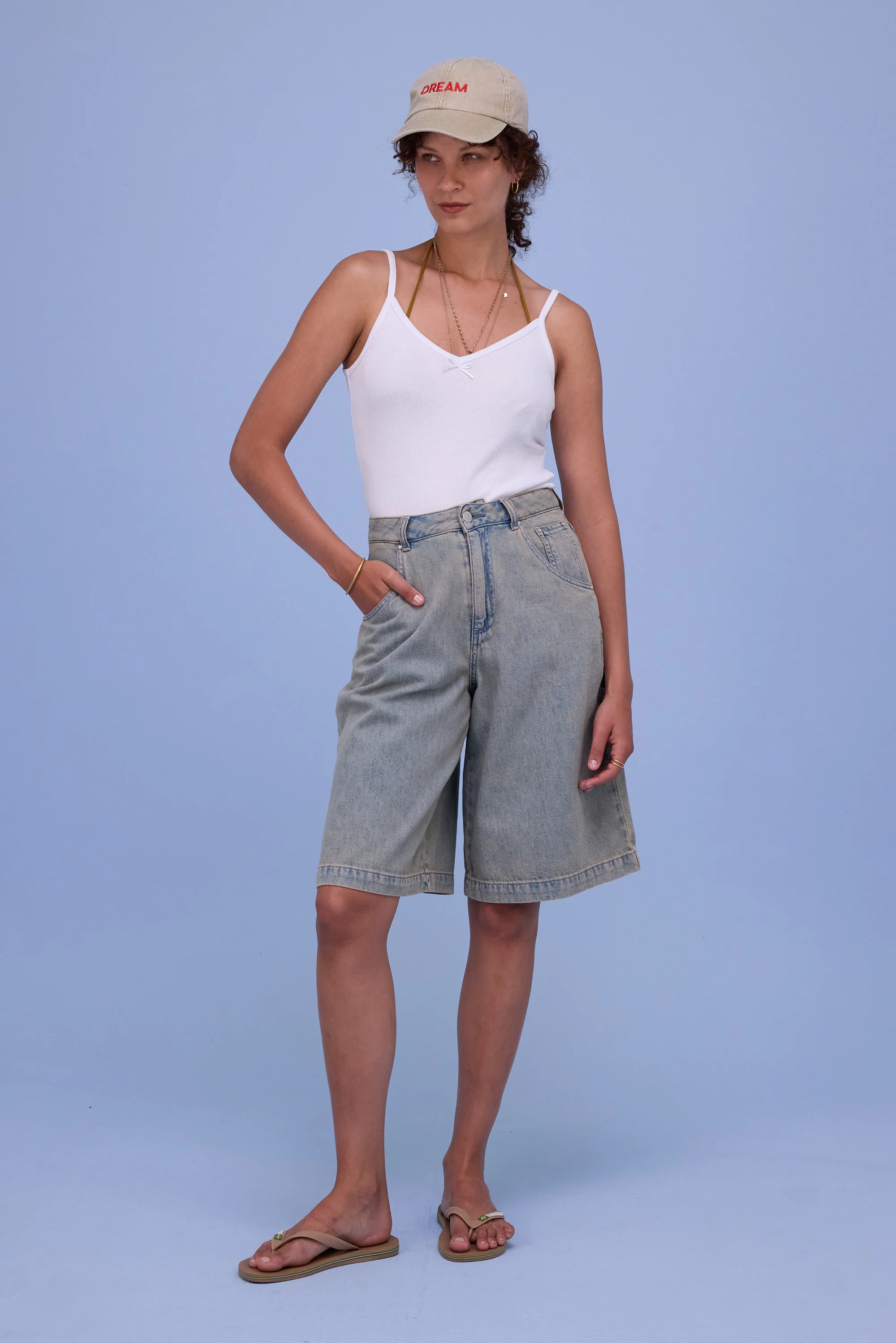 Hopper bermuda in sand denim - Image 4