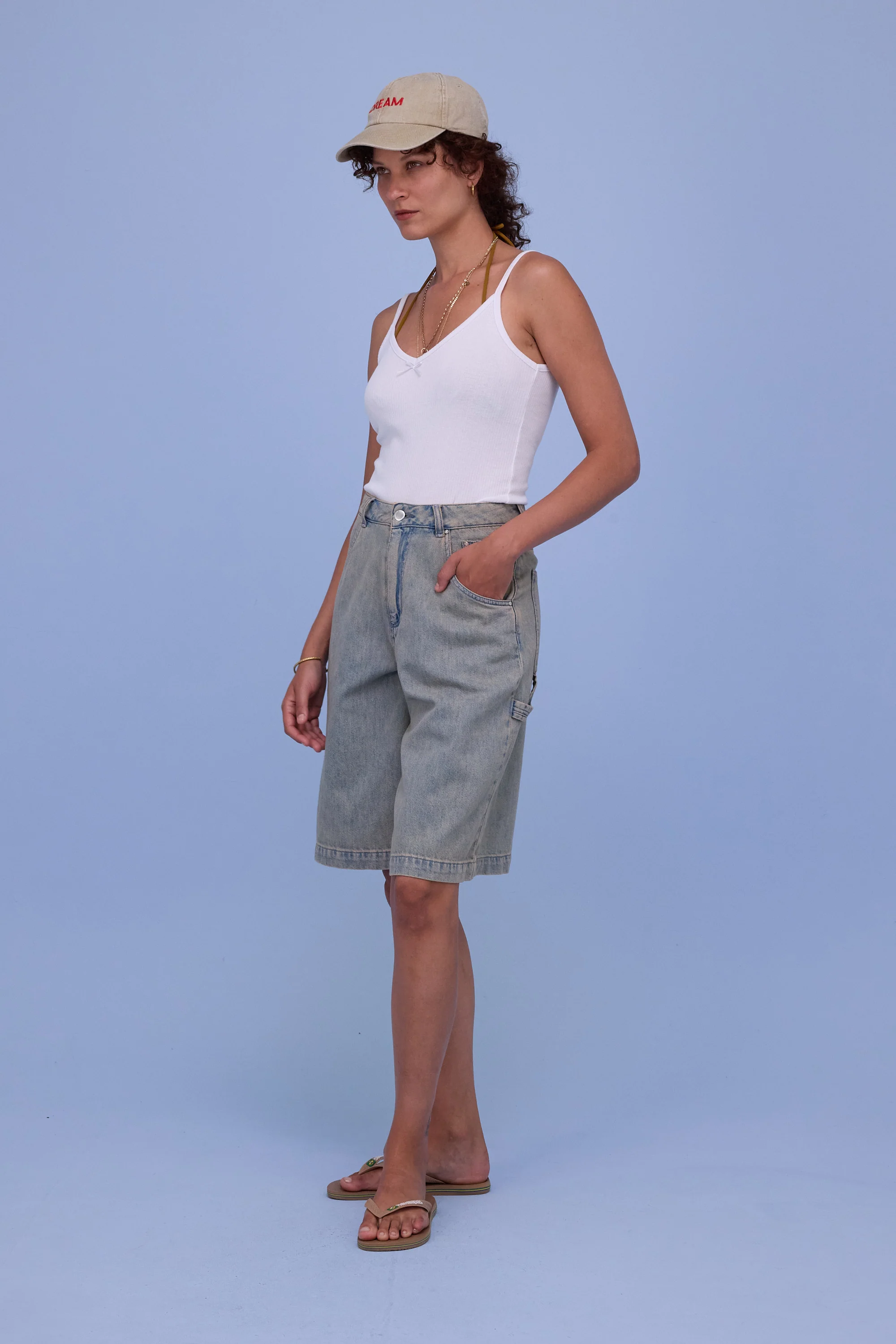Hopper bermuda in sand denim - Image 5