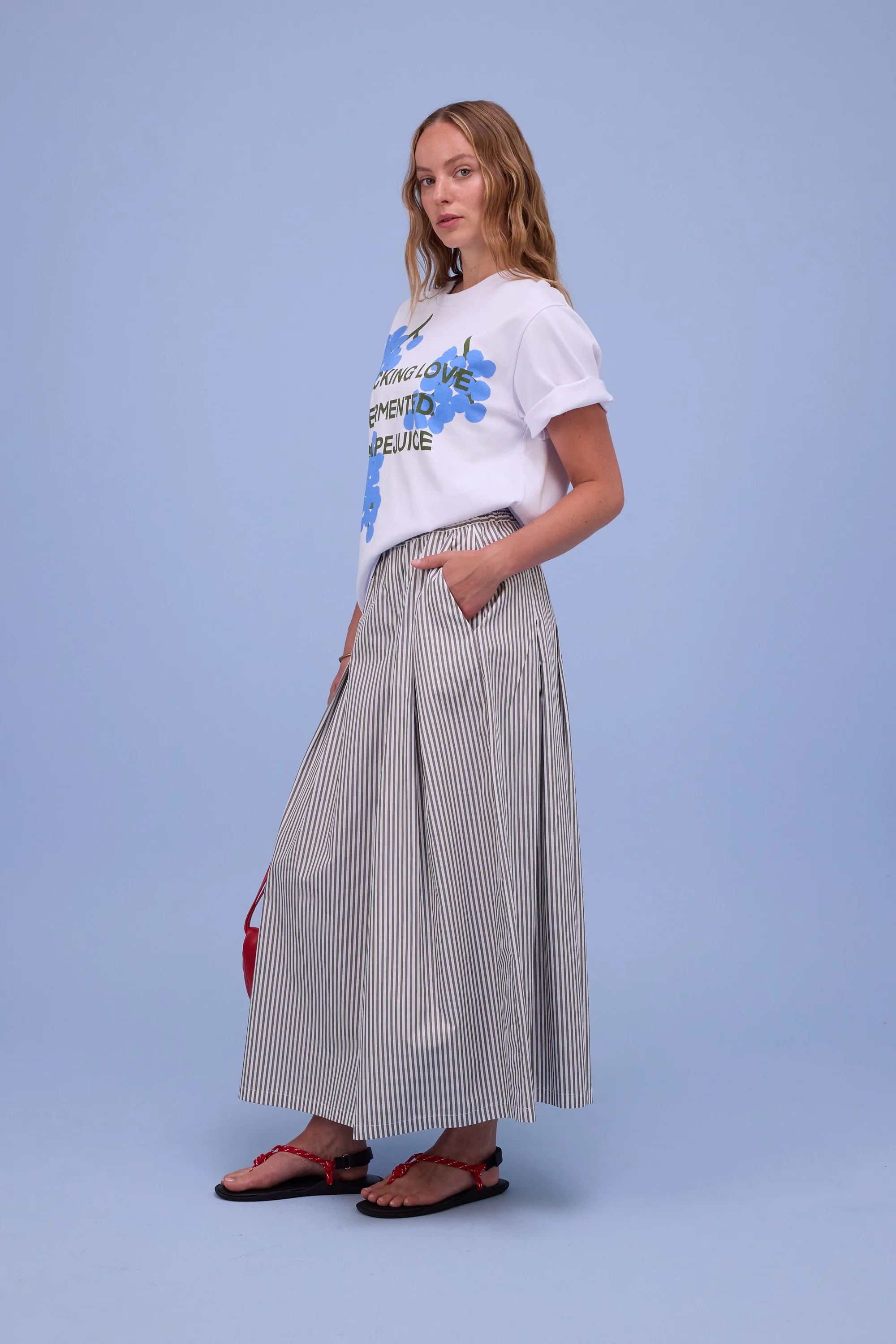 Fieke rok in khaki stripes - Image 3