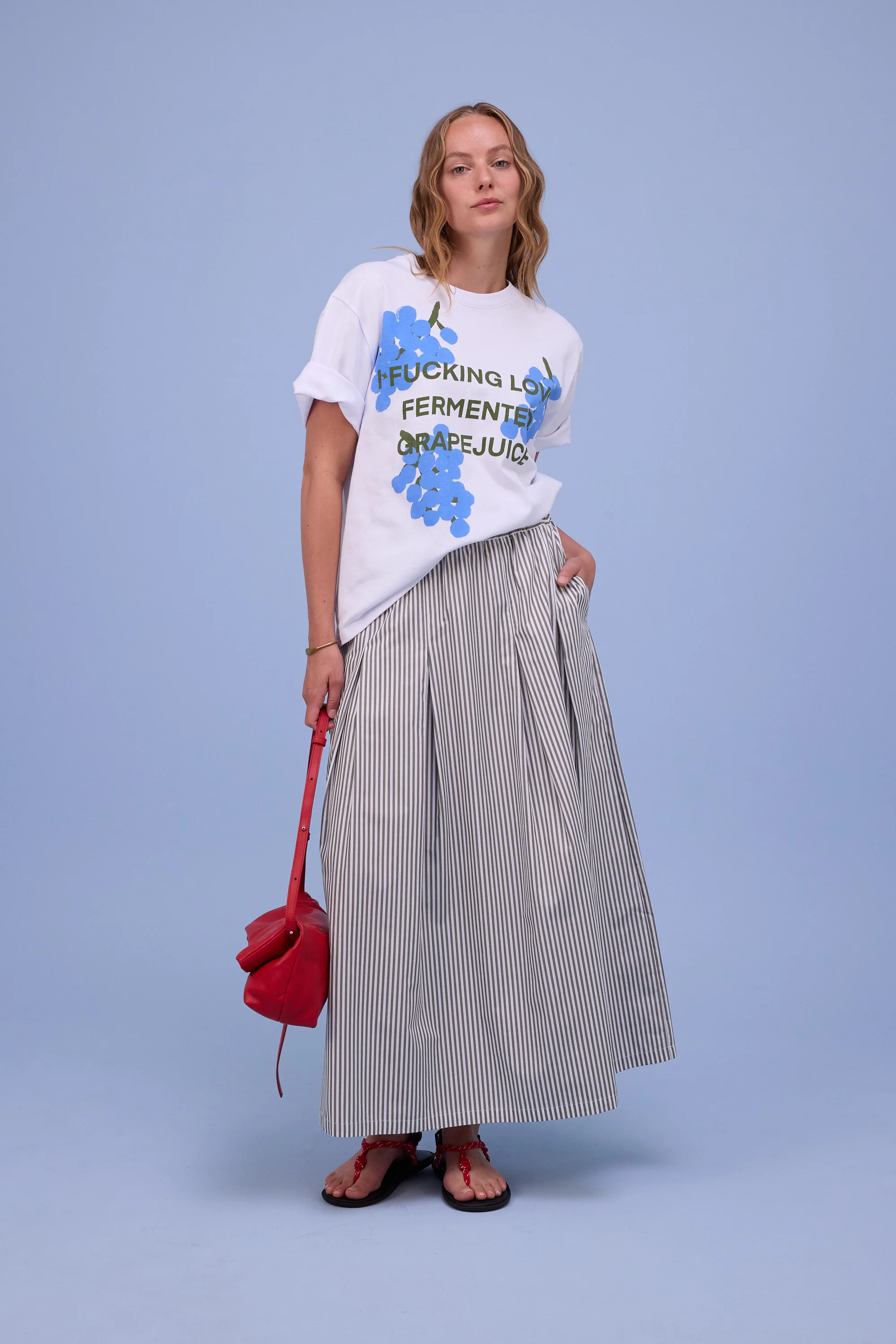 Fieke rok in khaki stripes - Image 6
