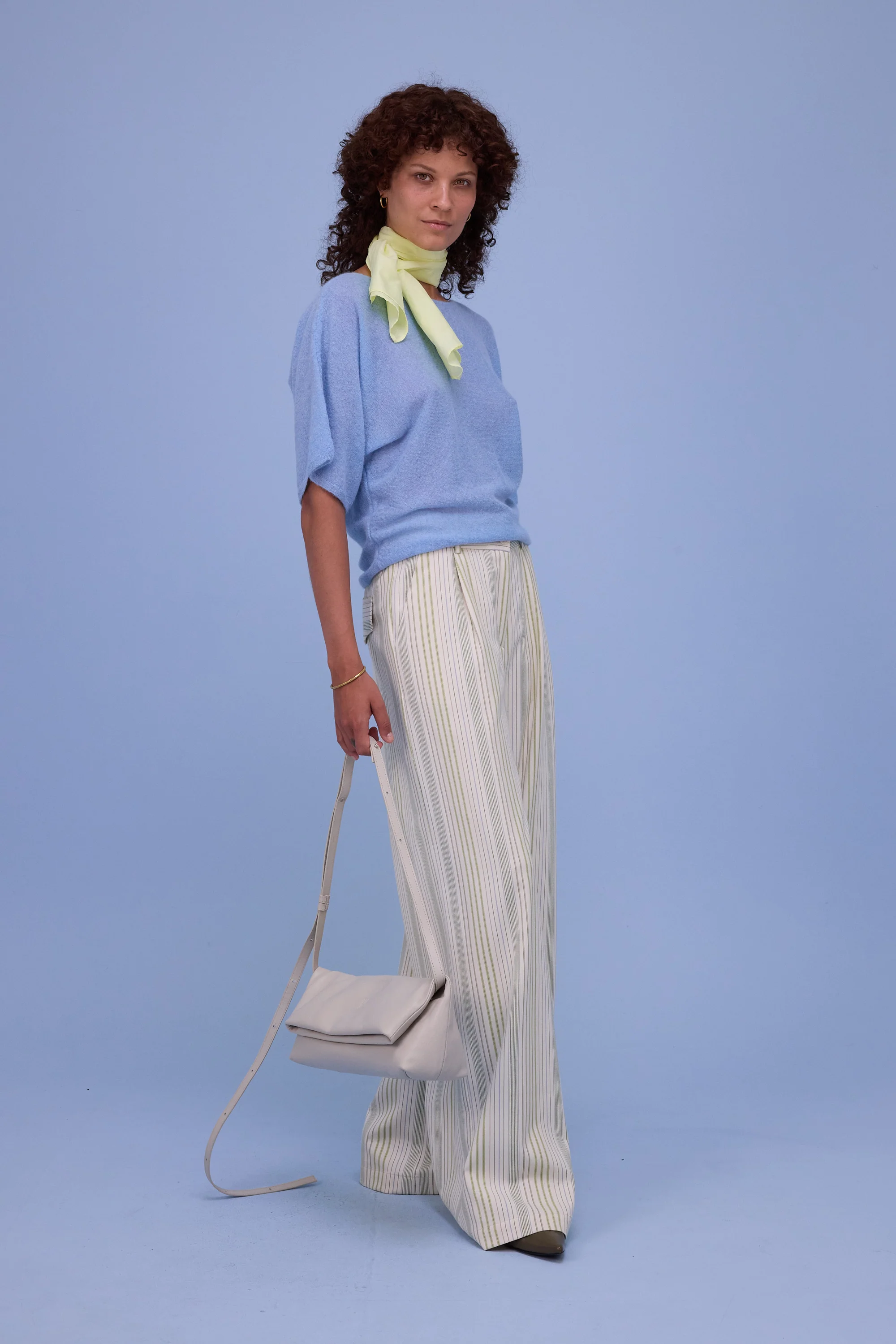 Edward broek in ecru/green stripes - Image 7